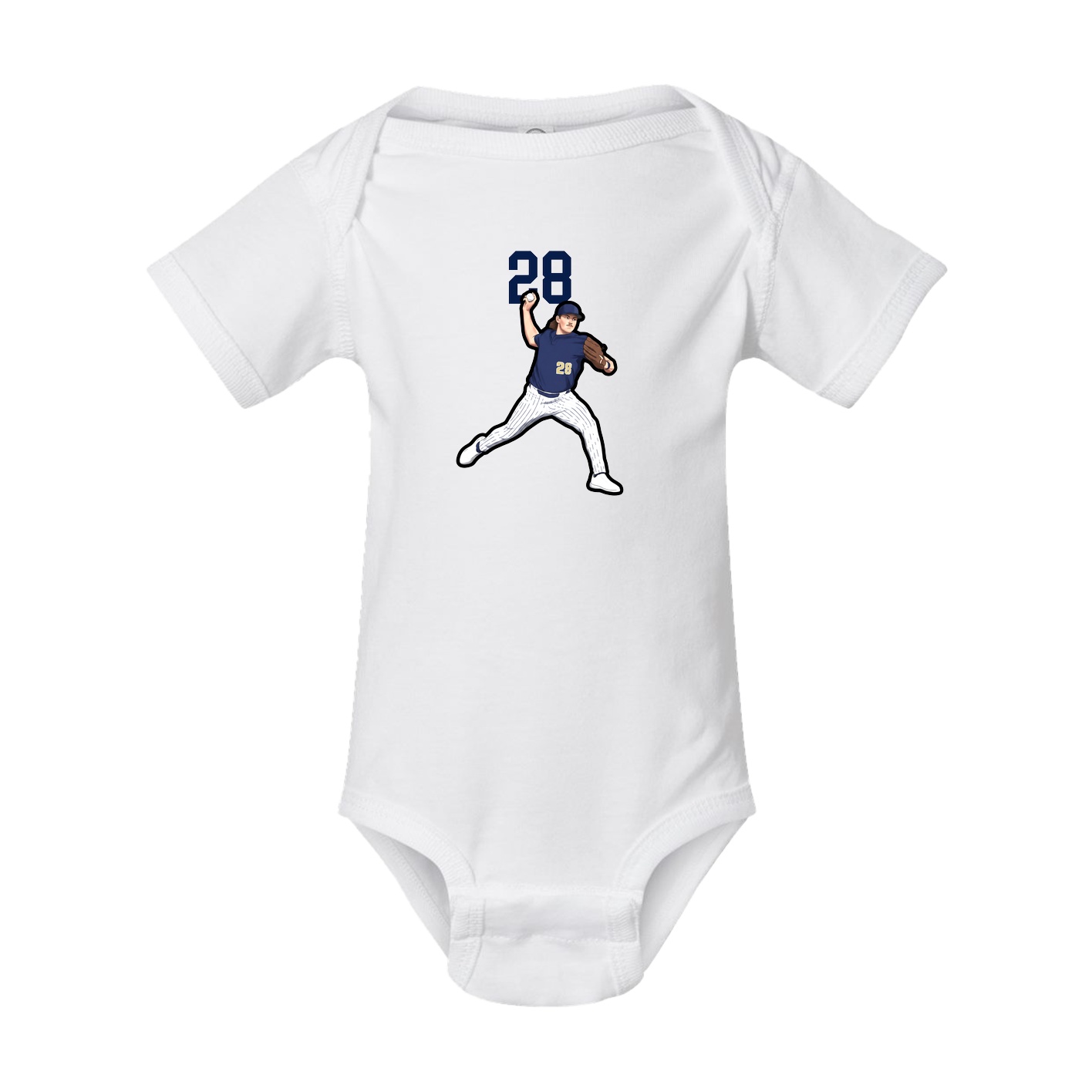 Baby Onesie — Number Top in White