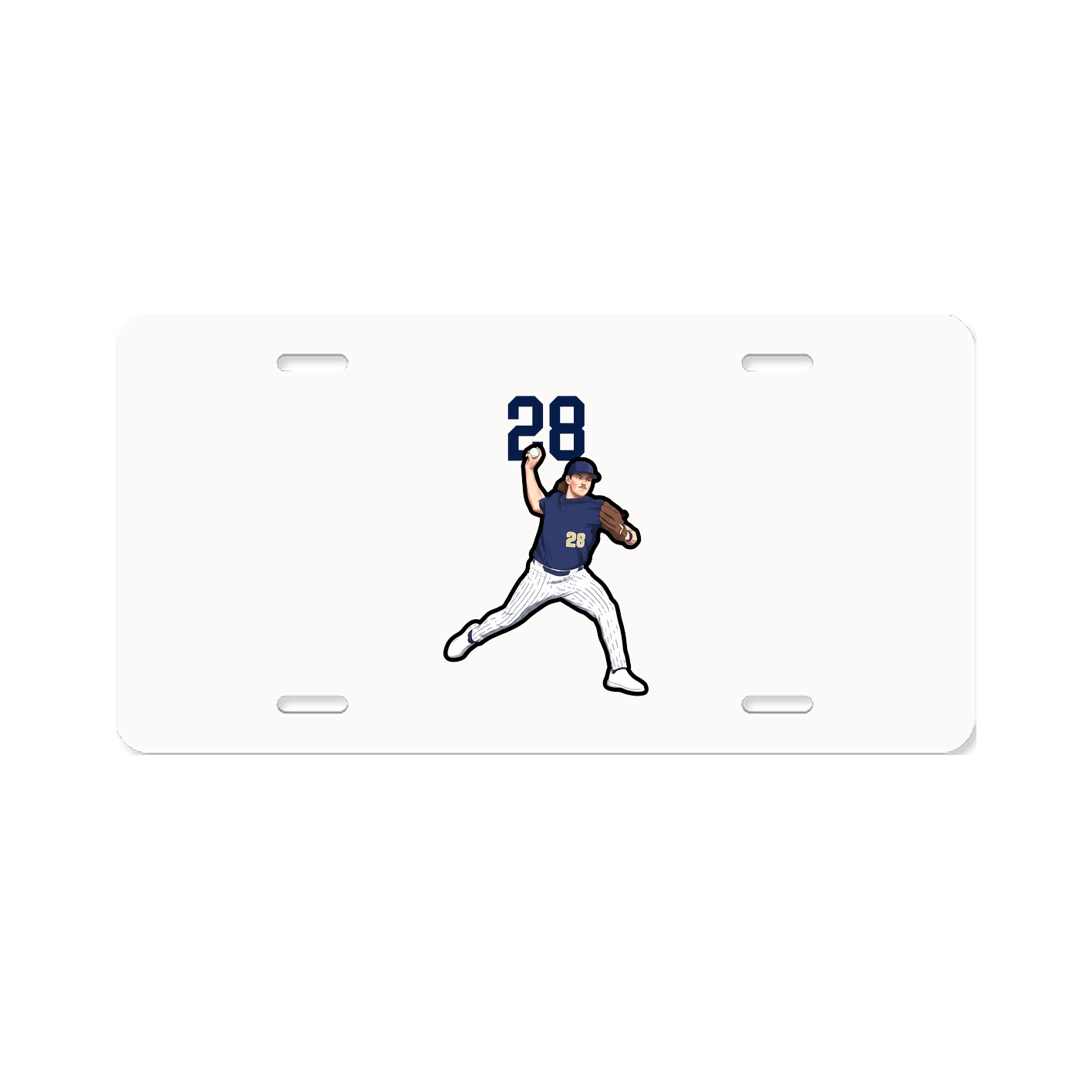 License Plate — Number Top in Classic