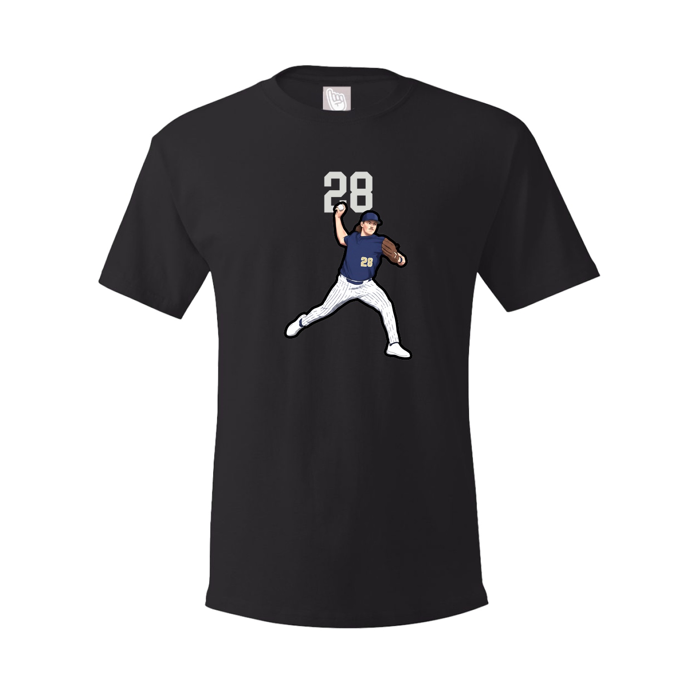 Youth Tee — Number Top in Black