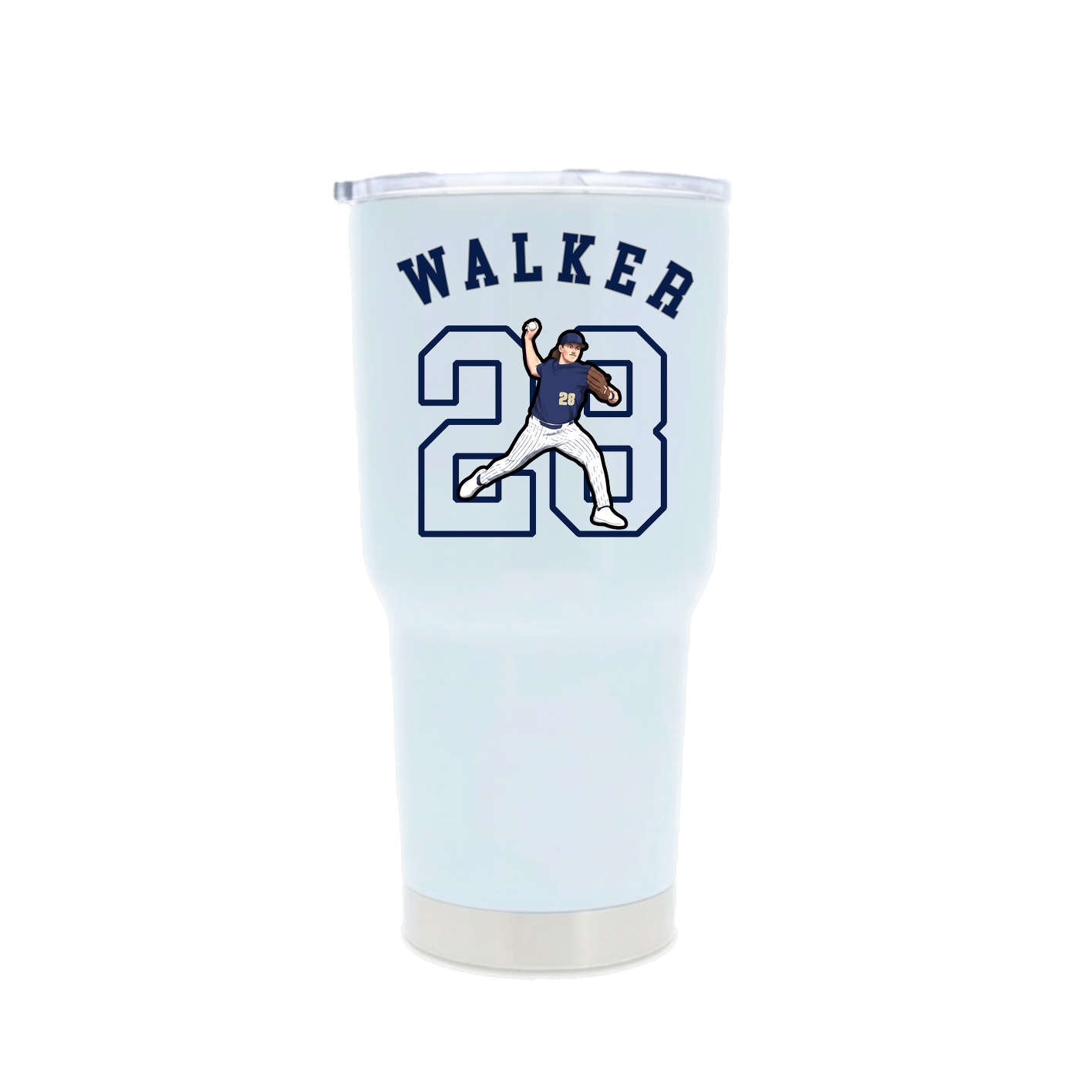 30oz Stainless Steel Tumbler — Shirsey Arch in White