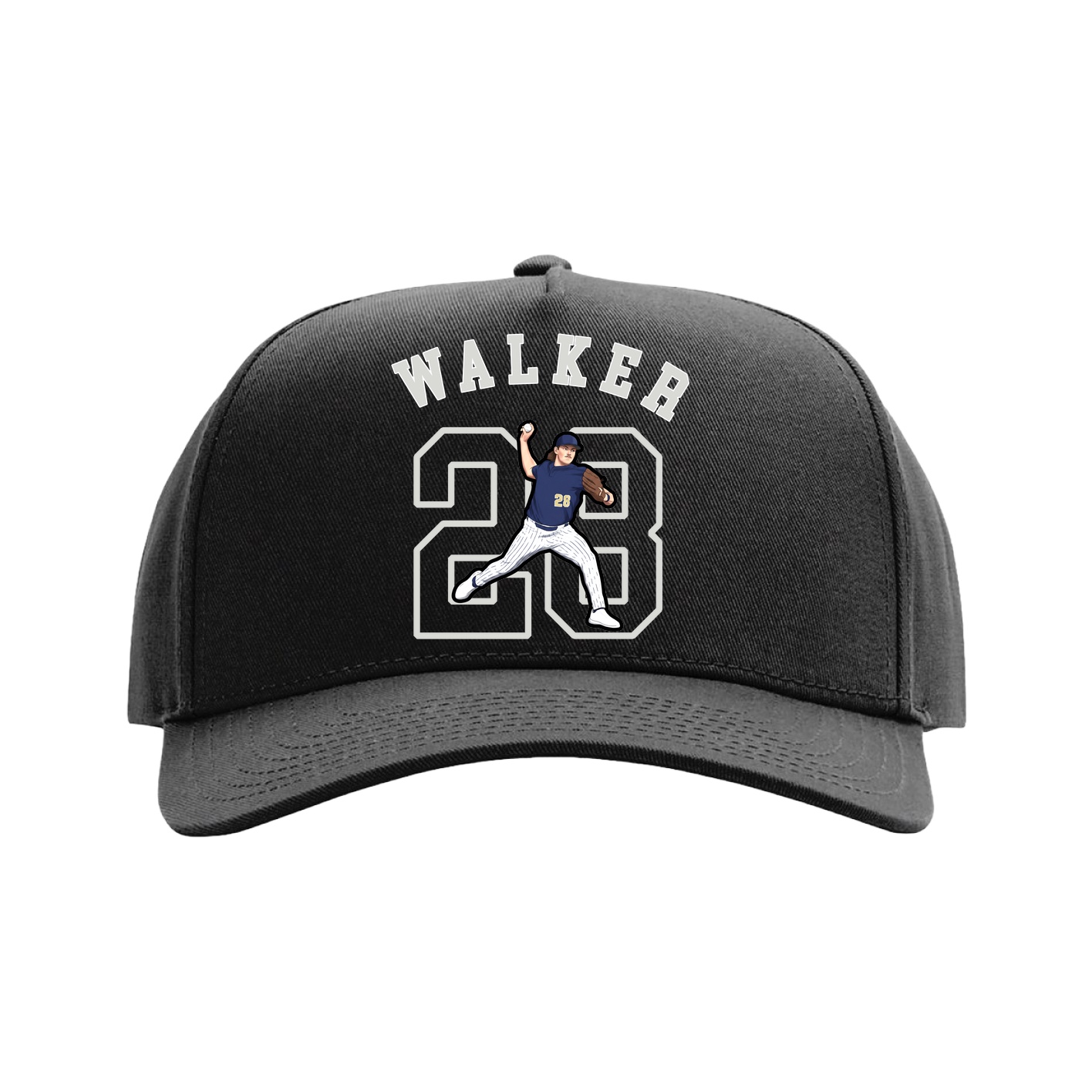 Full Fabric Five-Panel Champ Cap — Shirsey Arch in Black