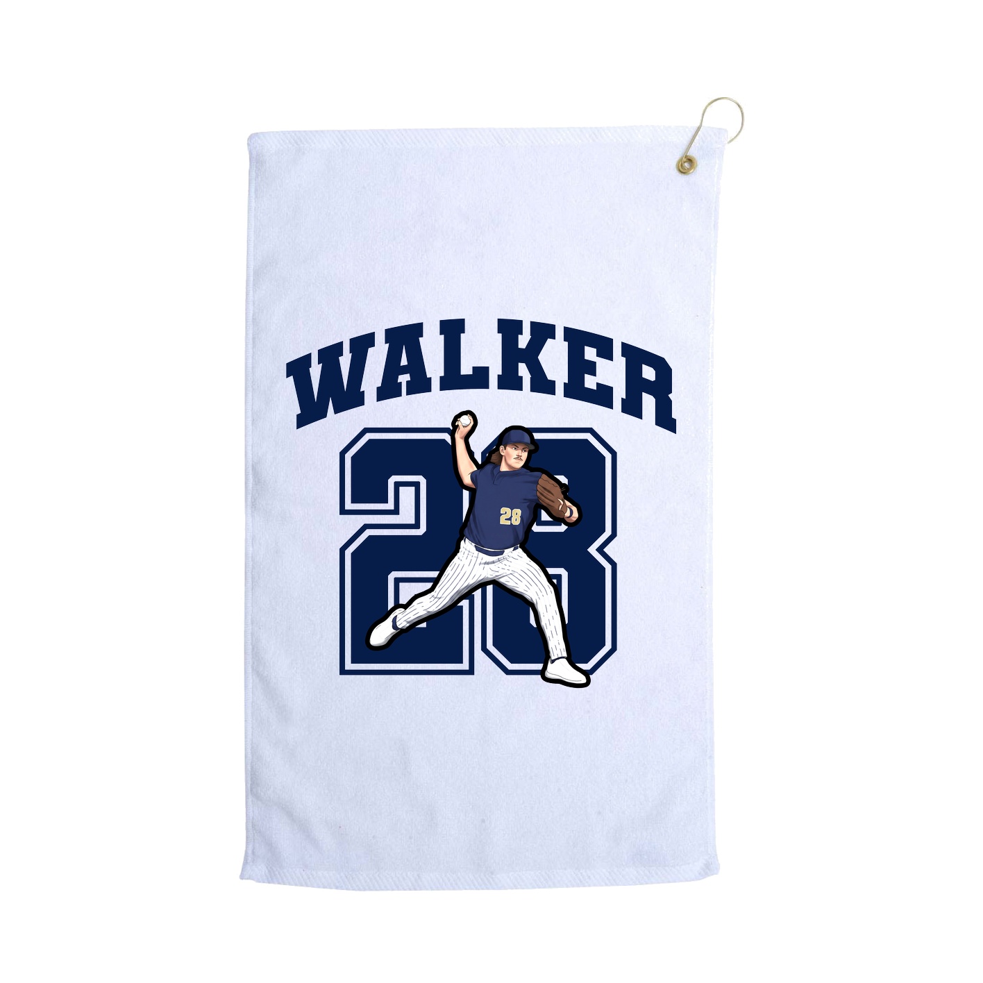 Golf Towel — Number in White
