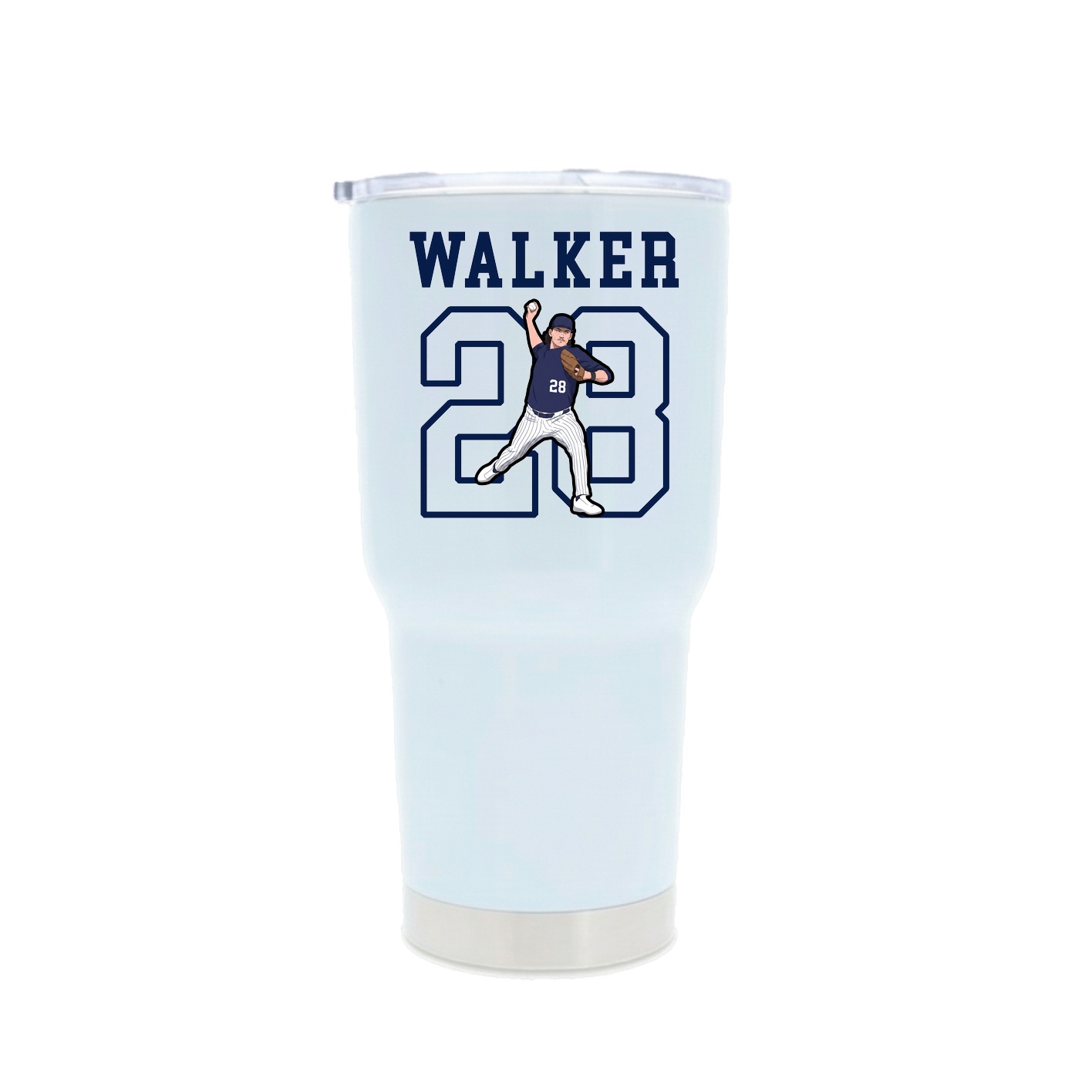 30oz Stainless Steel Tumbler — Shirsey in White