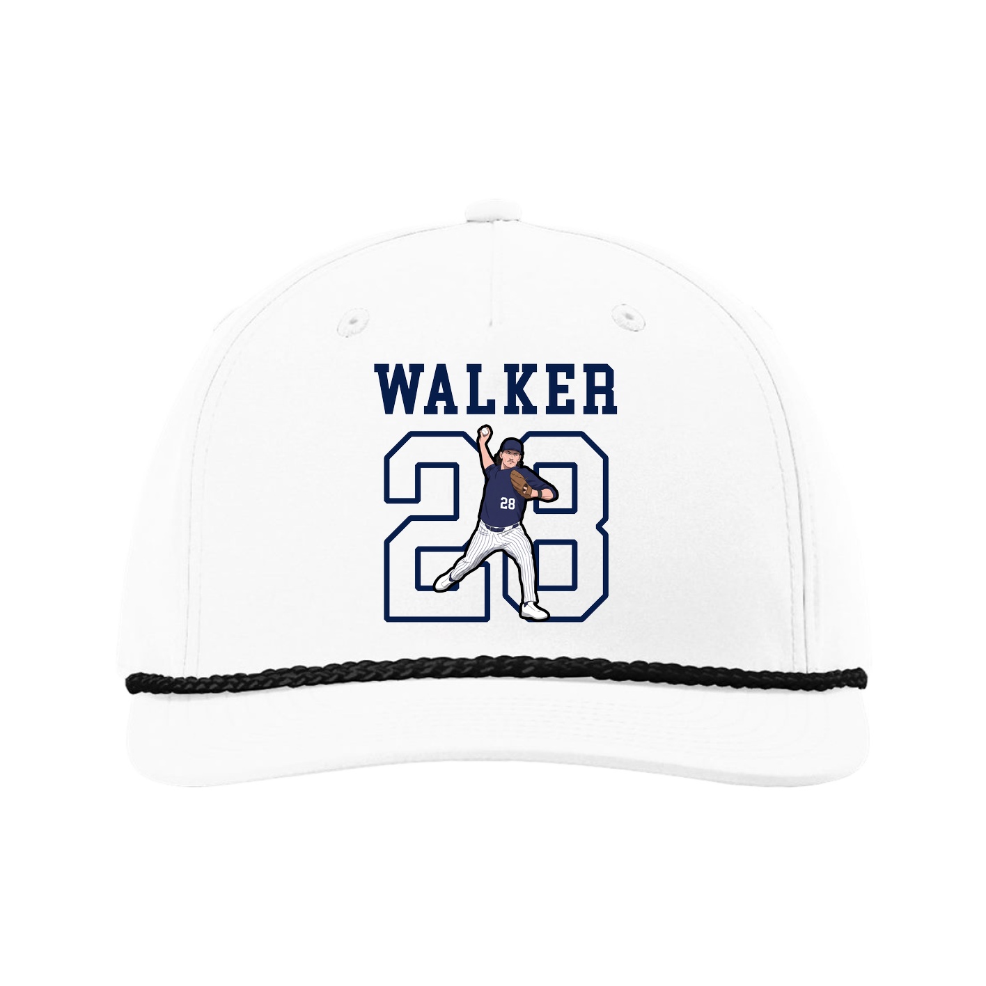 Five-Panel Classic Rope Cap — Shirsey in White