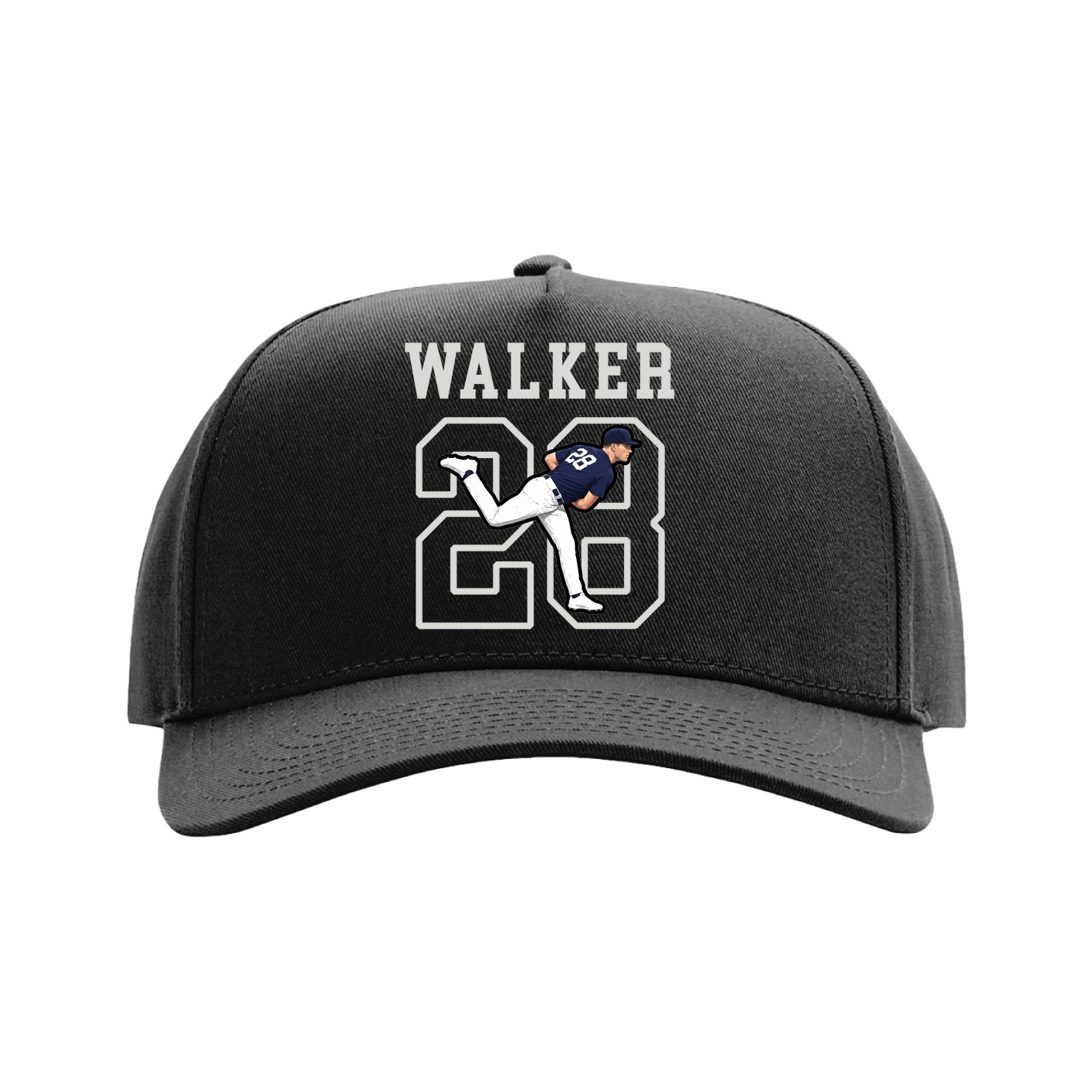 Full Fabric Five-Panel Champ Cap — Shirsey in Black