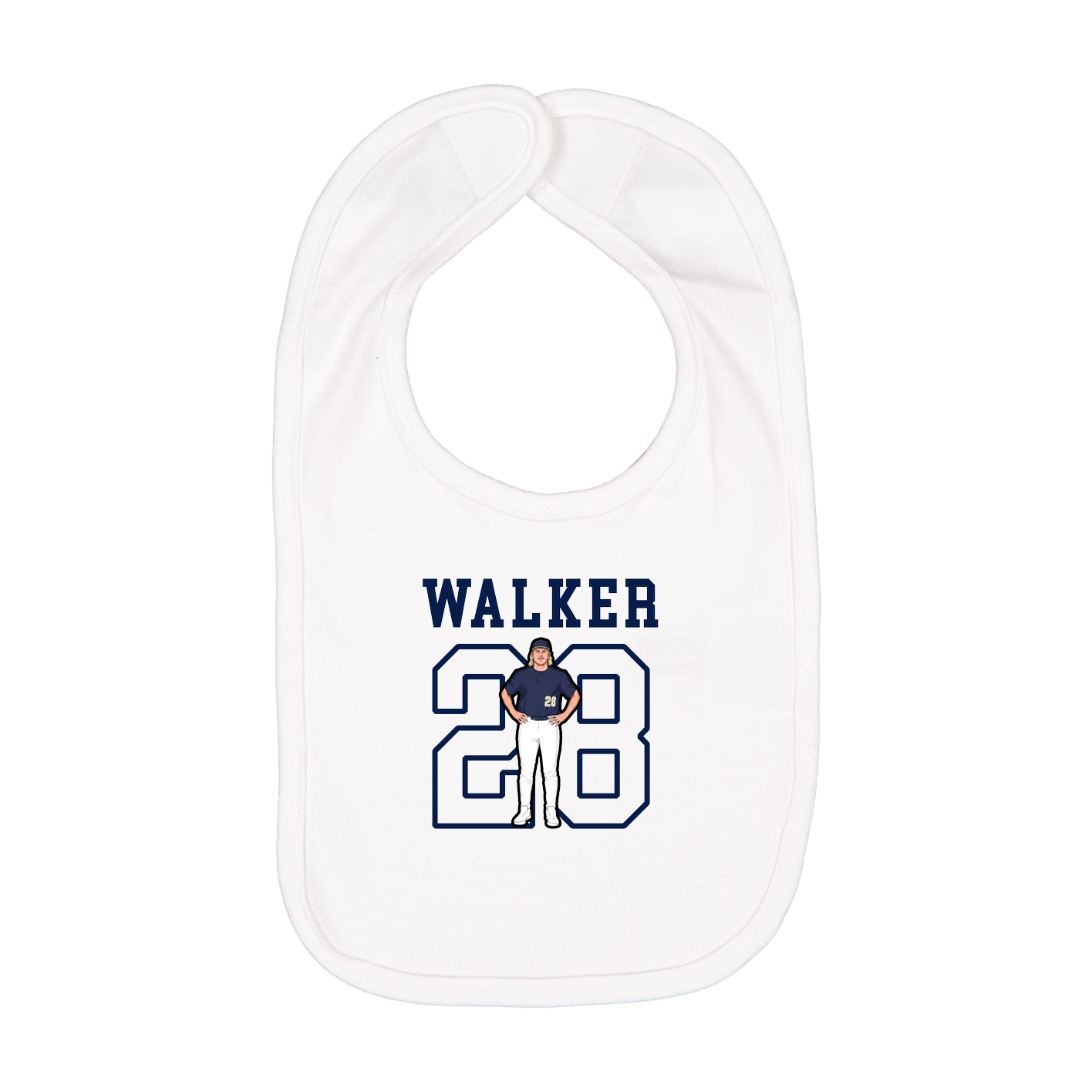 Infant Bib — Shirsey in White