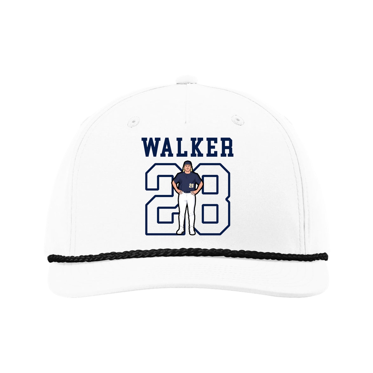 Five-Panel Classic Rope Cap — Shirsey in White