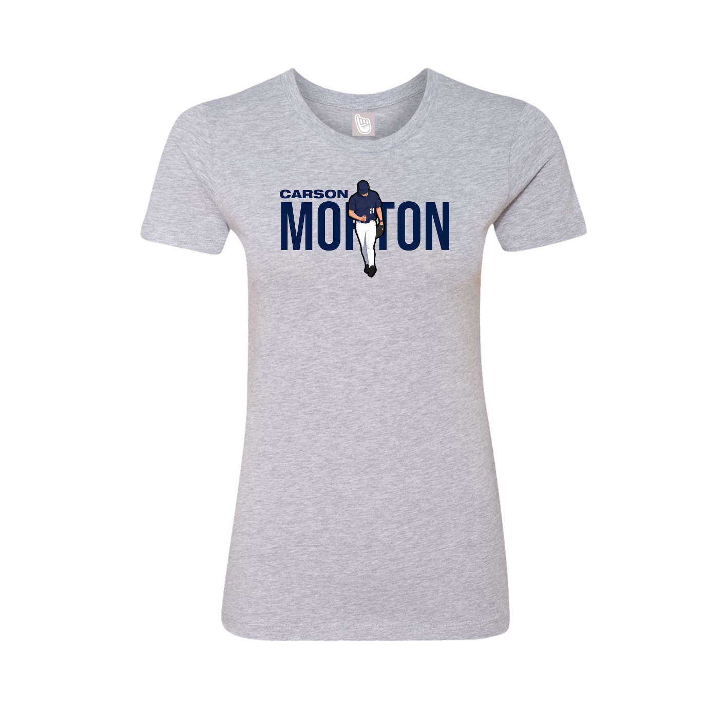 Fitted Women's Tee — Player Name in Grey