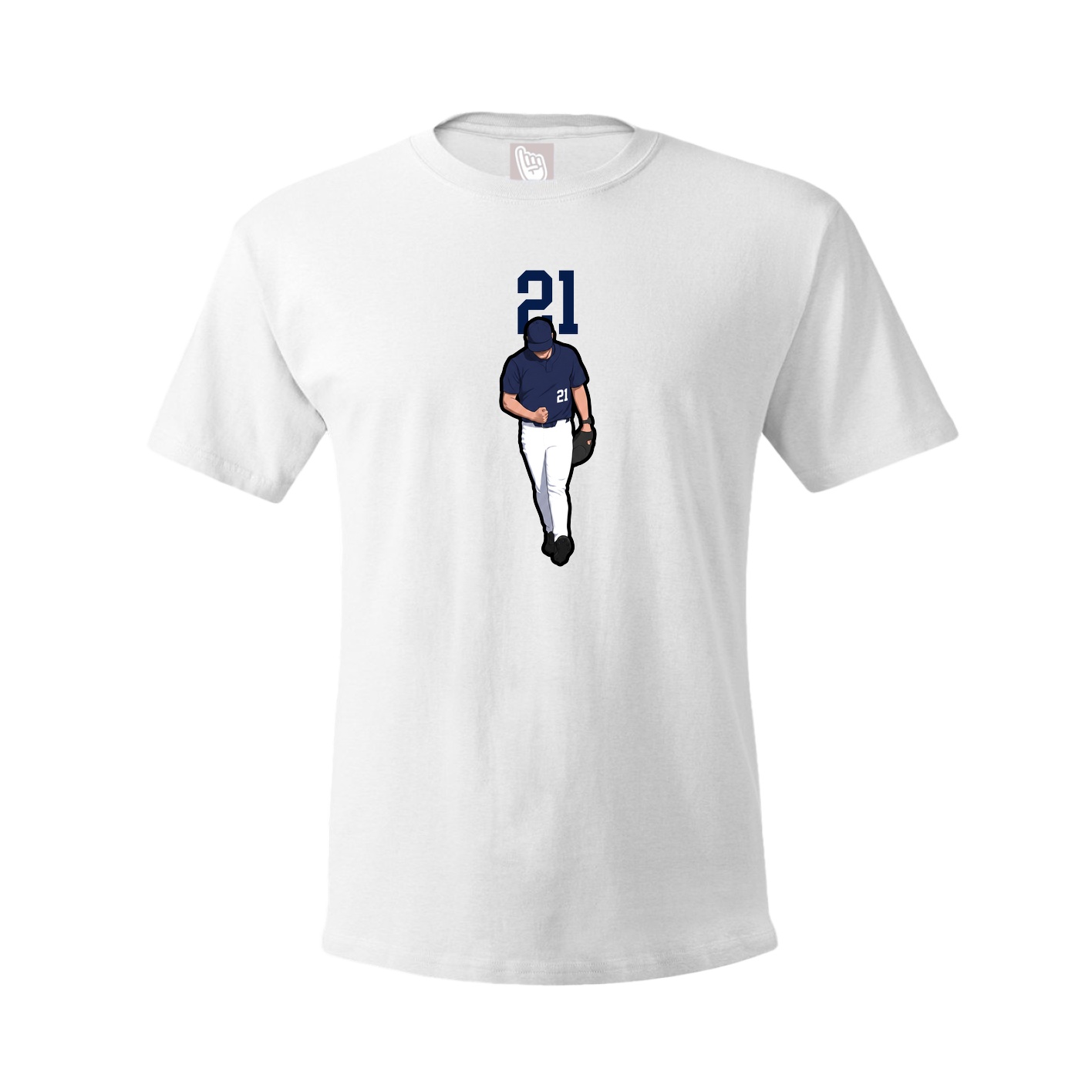 Youth Tee — Number Top in White