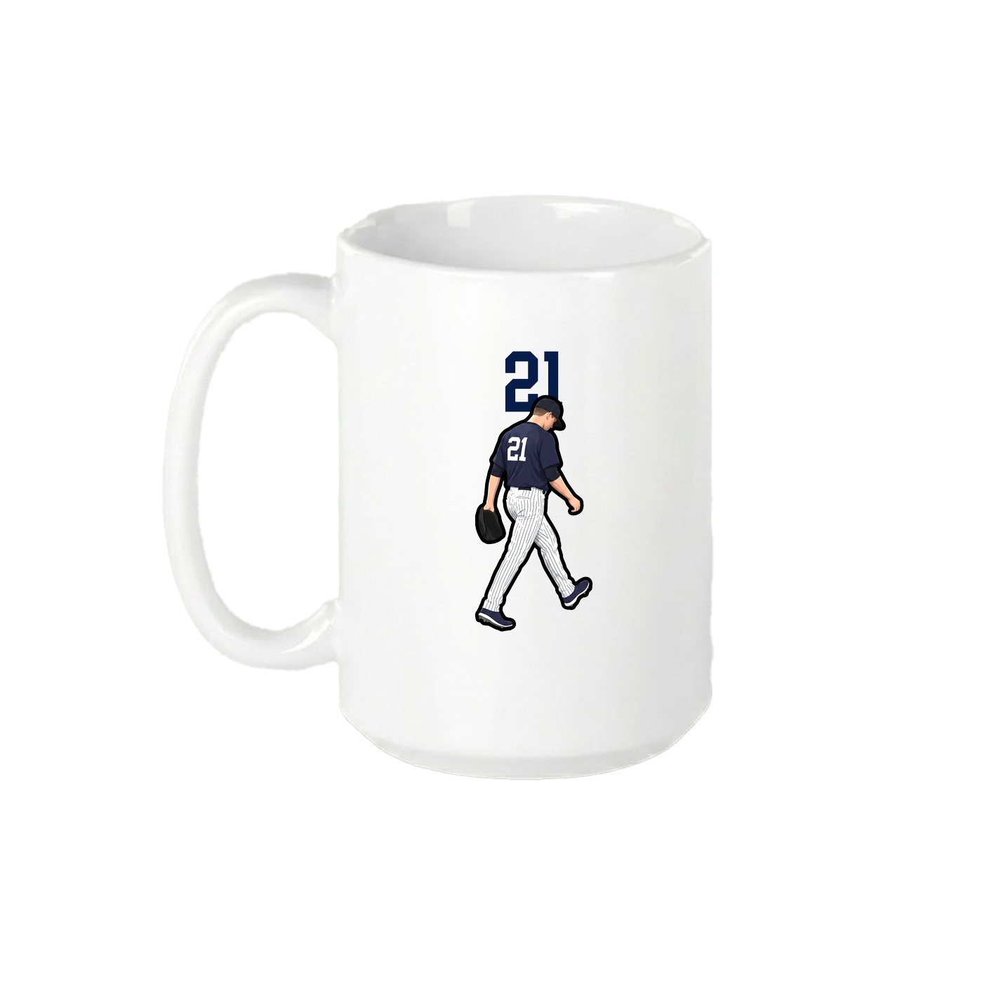 15oz Coffee Mug — Number Top in White