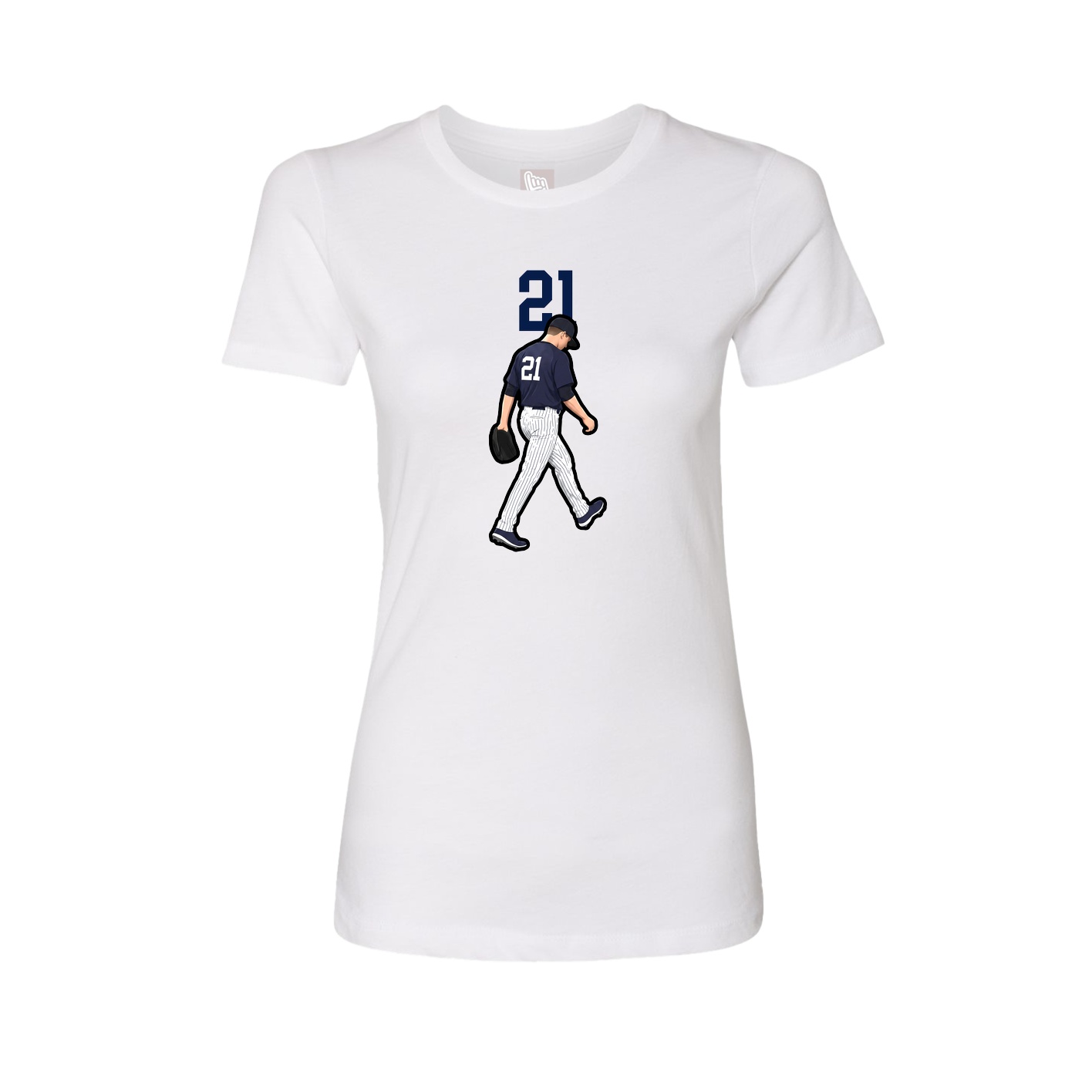 Fitted Women's Tee — Number Top in White