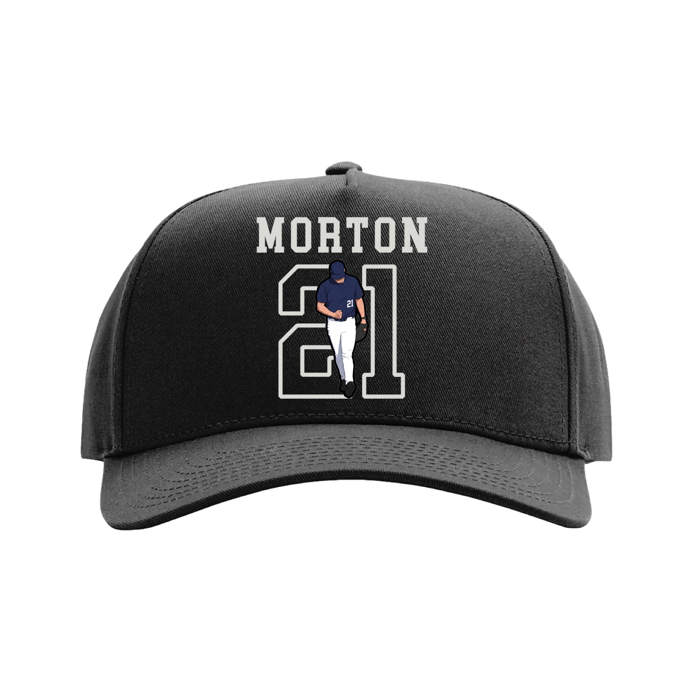 Full Fabric Five-Panel Champ Cap — Shirsey in Black