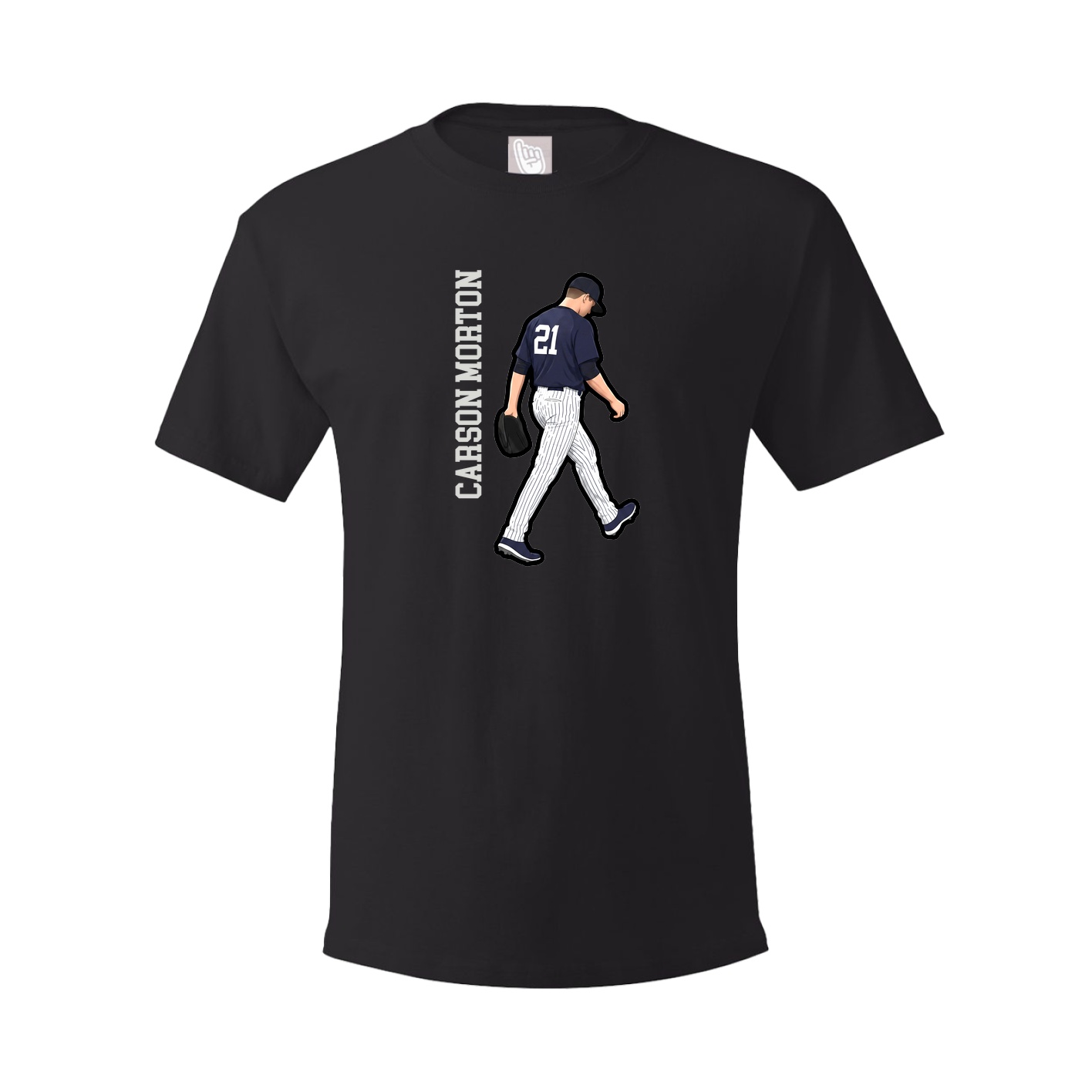 Youth Tee — Name Vertical in Black