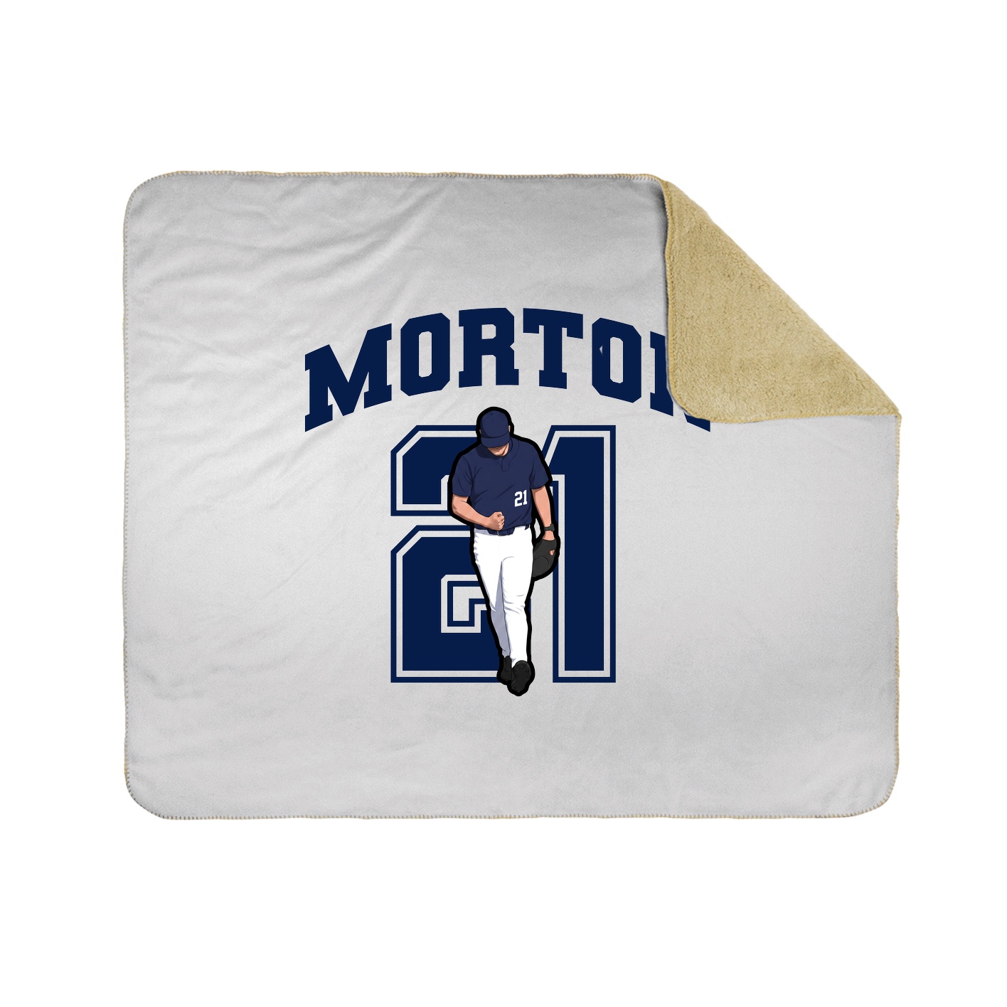 Throw Blanket — Number in White