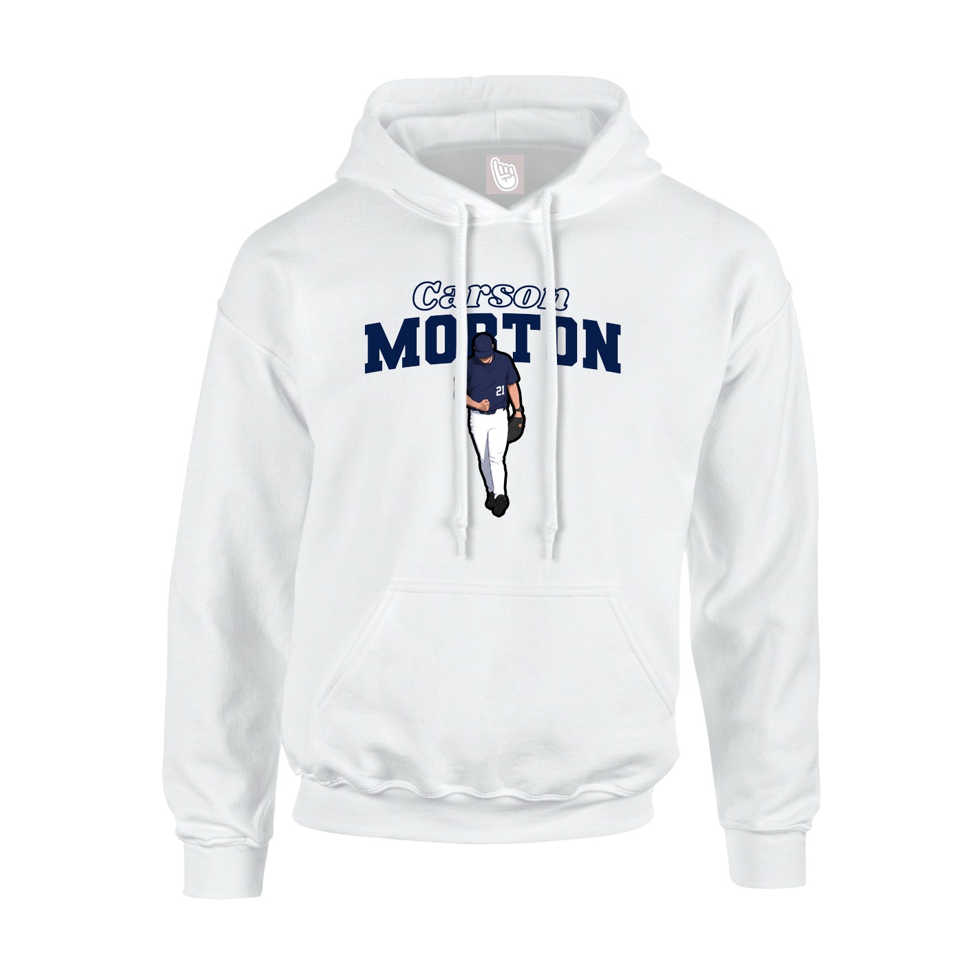 Hoodie — Name Arch in White