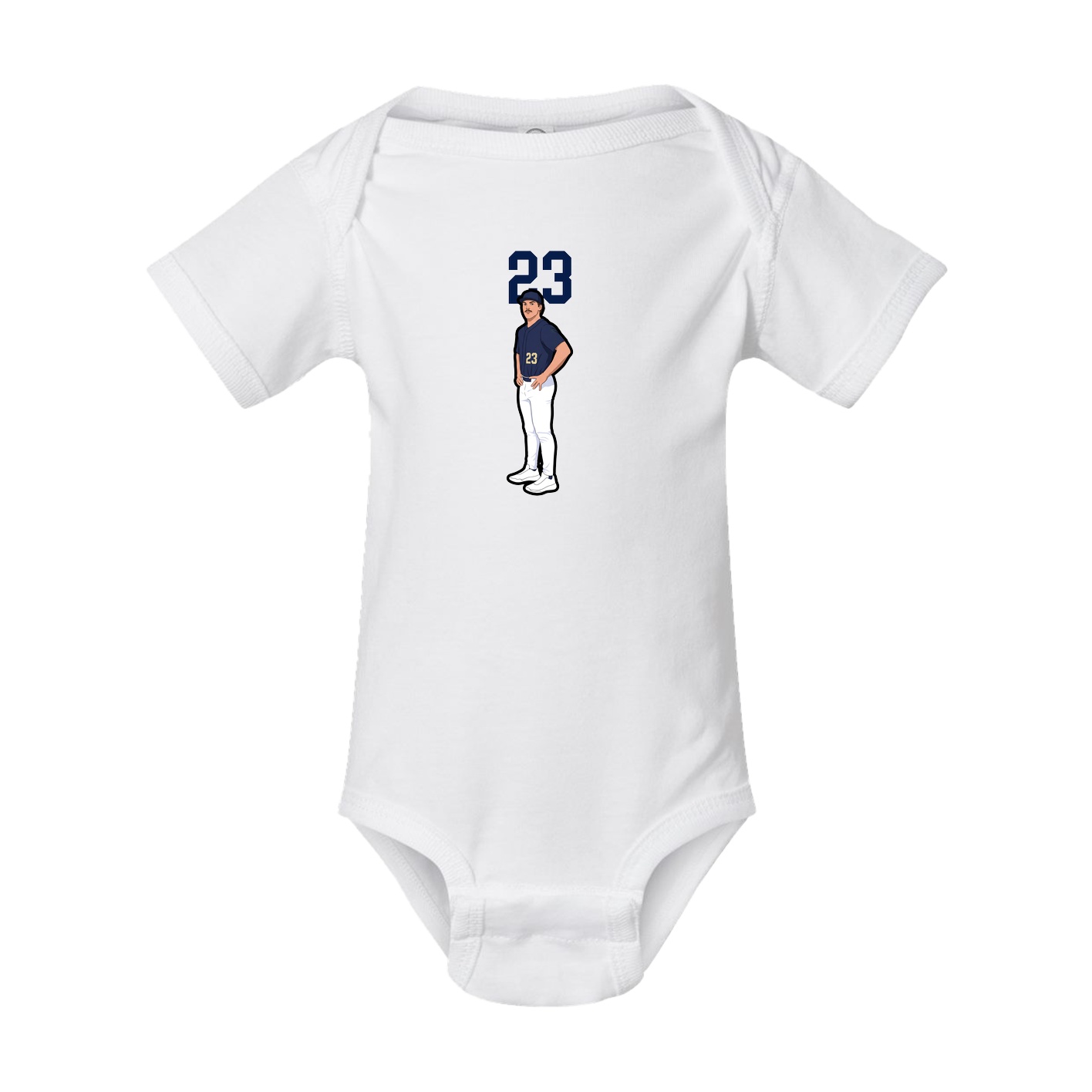 Baby Onesie — Number Top in White