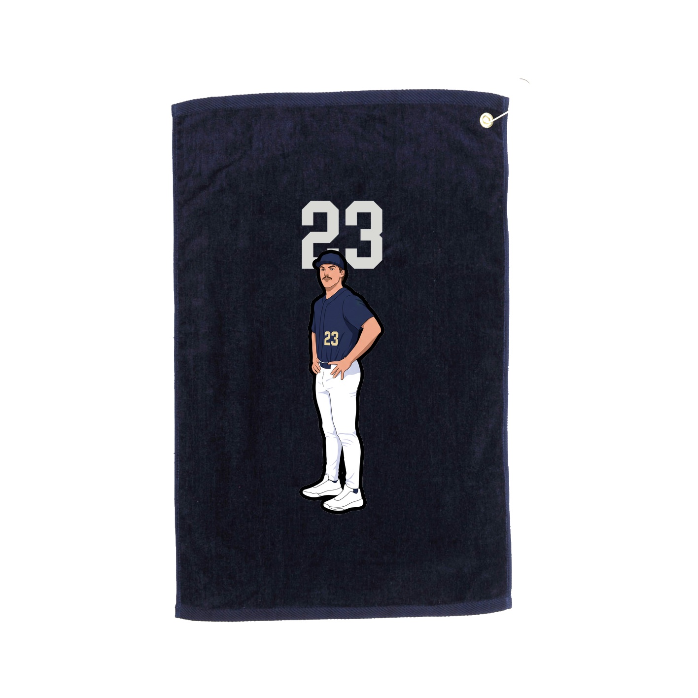 Golf Towel — Number Top in Navy
