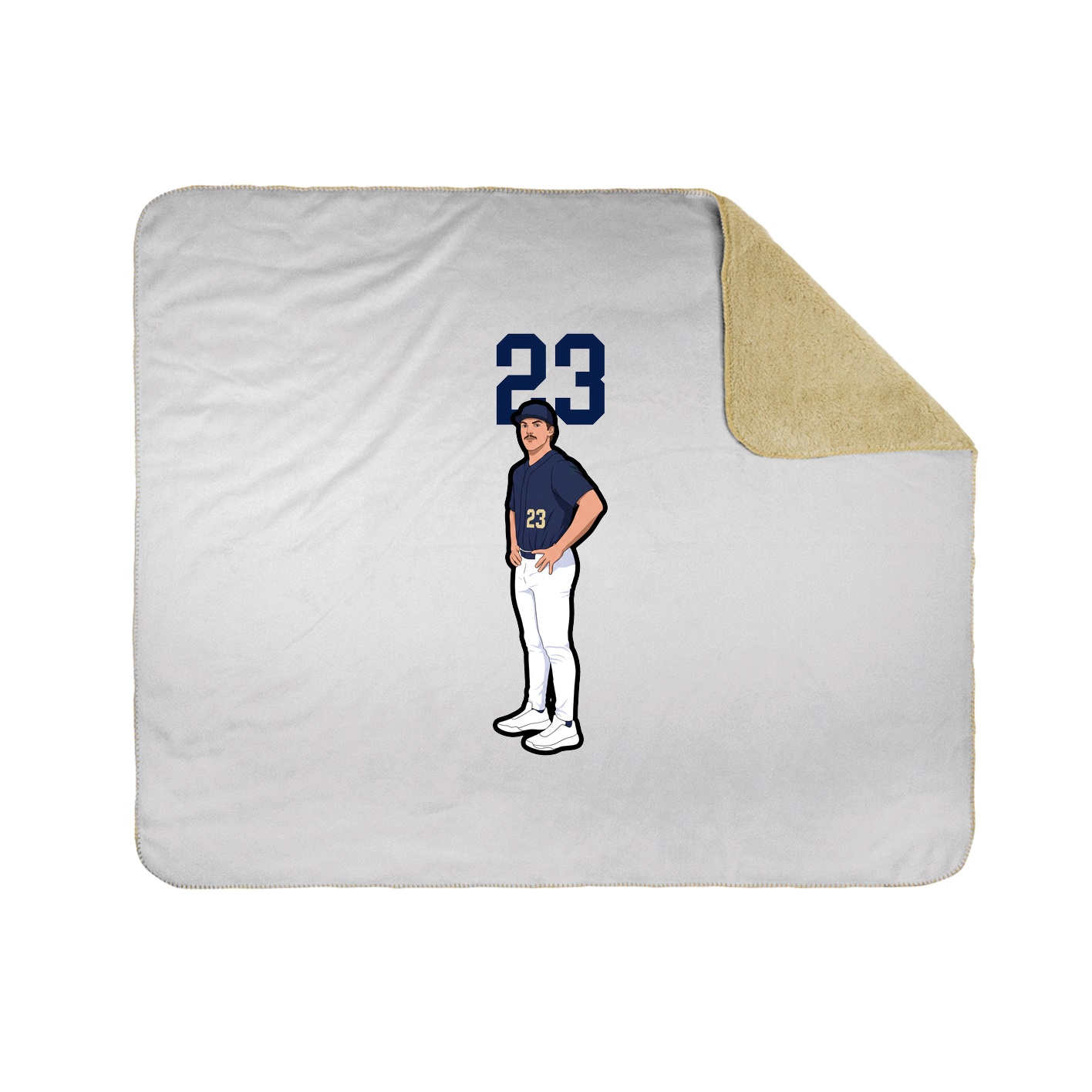 Throw Blanket — Number Top in White