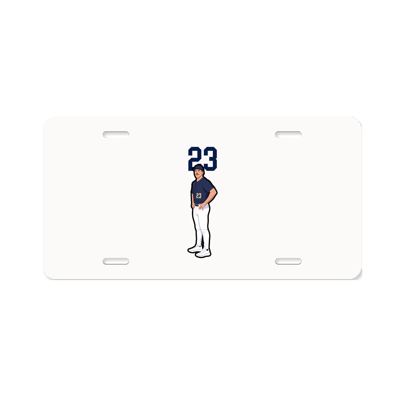License Plate — Number Top in Classic