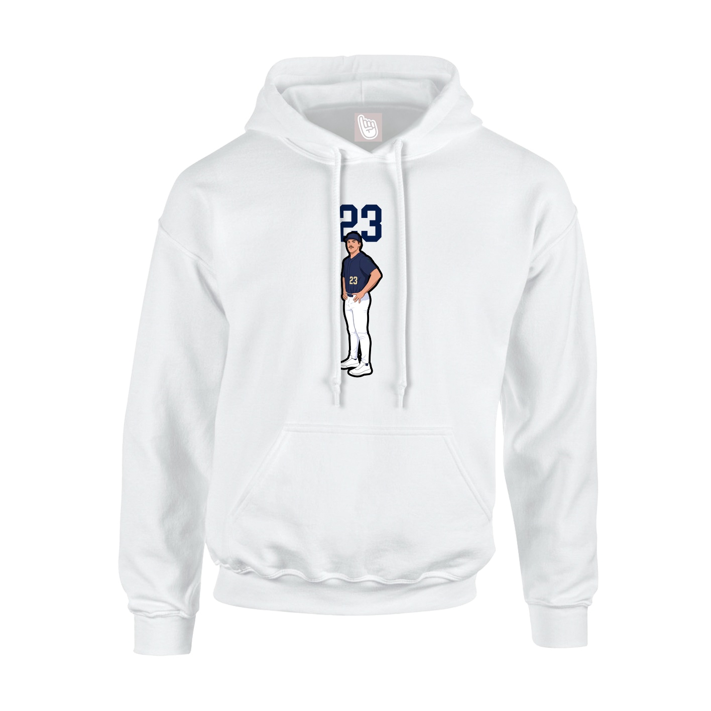 Hoodie — Number Top in White
