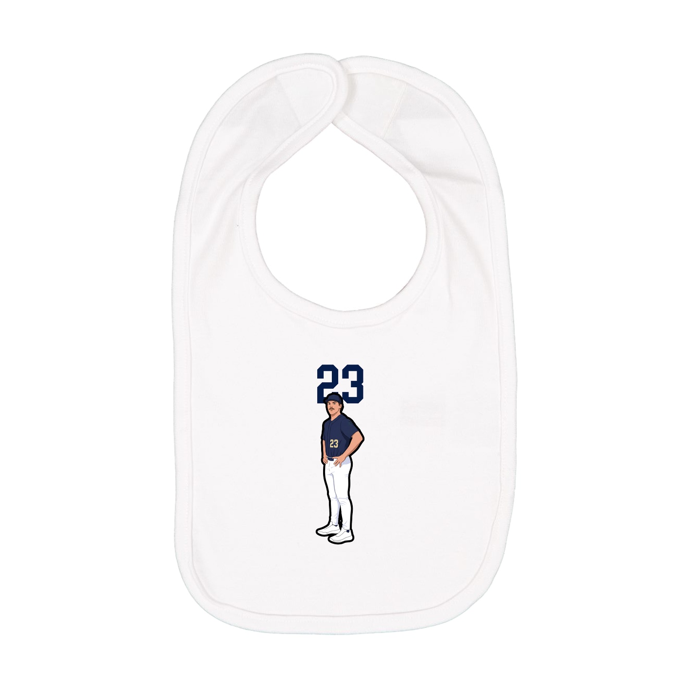 Infant Bib — Number Top in White
