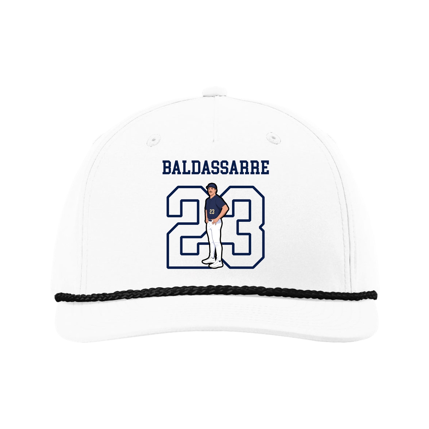 Five-Panel Classic Rope Cap — Shirsey in White