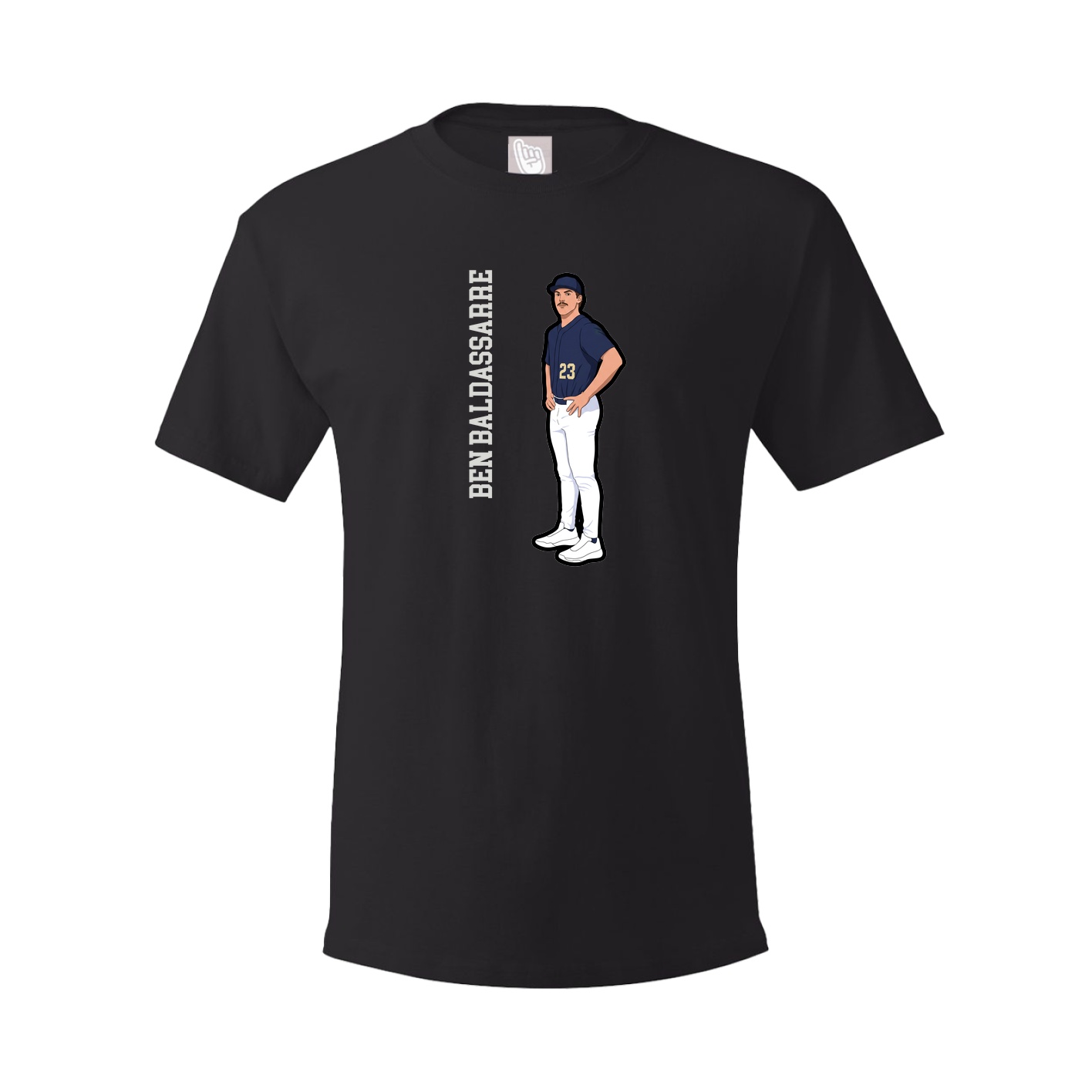 Youth Tee — Name Vertical in Black