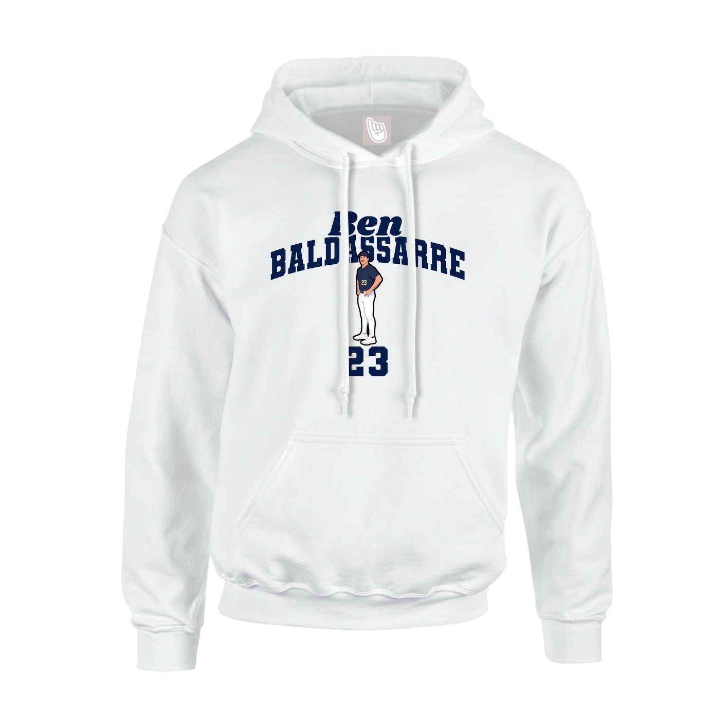 Youth Hoodie — Signature Arch in White