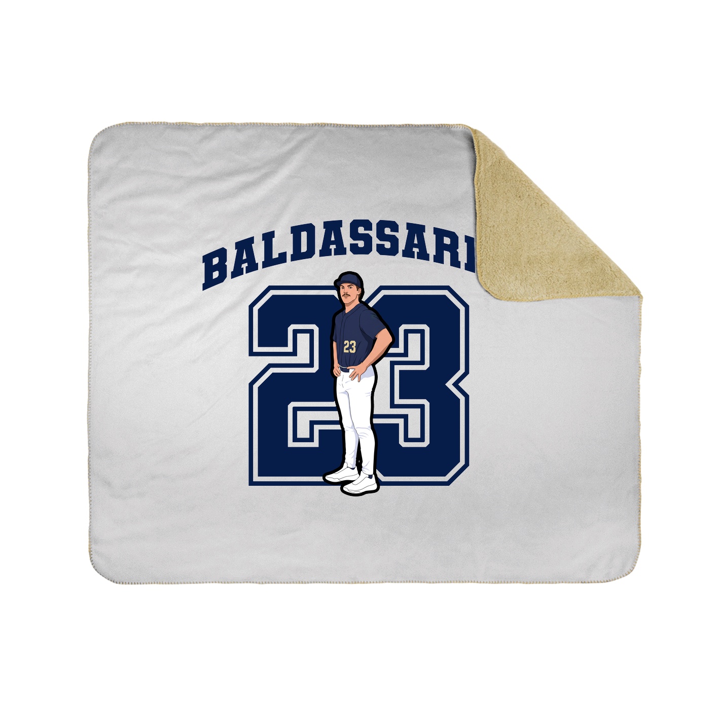 Throw Blanket — Number in White