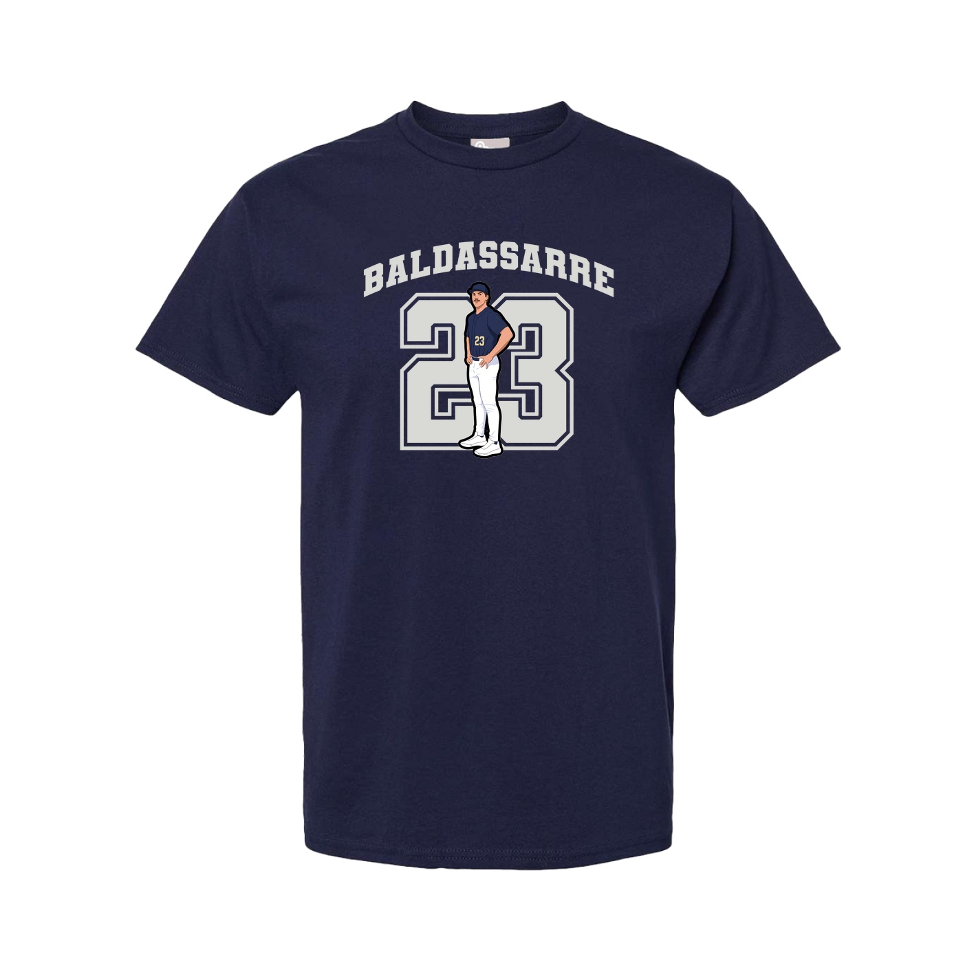 Youth Tee — Number in Navy