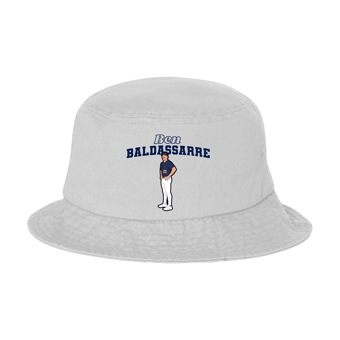 Bucket Cap — Name Arch in White