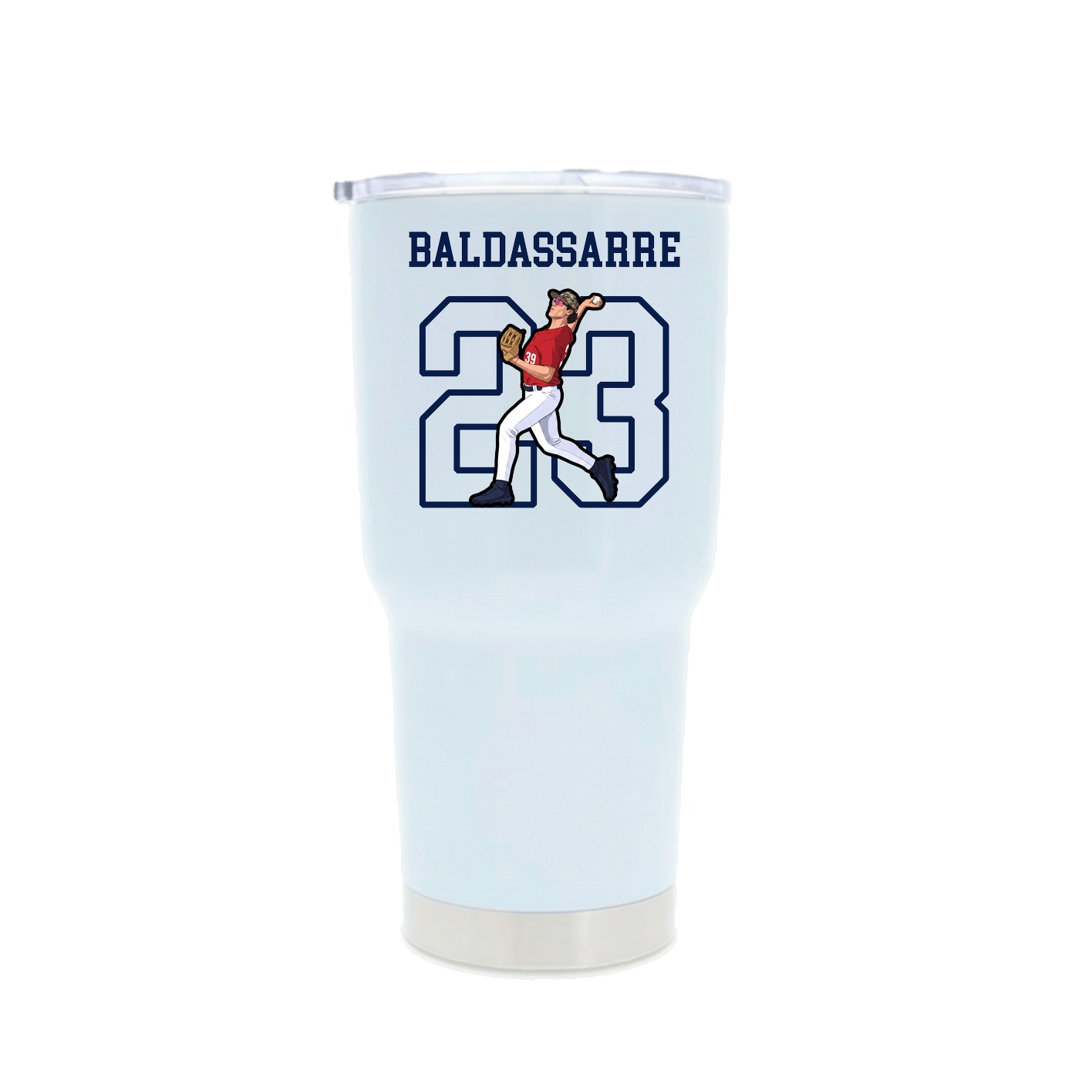 30oz Stainless Steel Tumbler — Shirsey in White