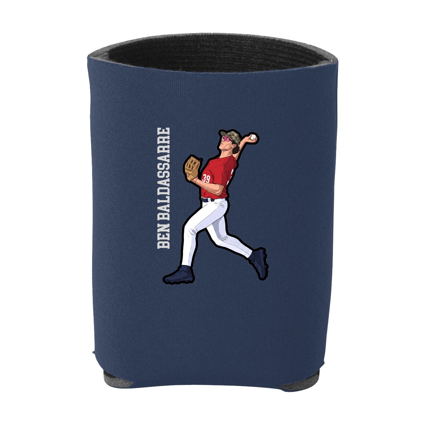 Can Holder — Name Vertical in Navy