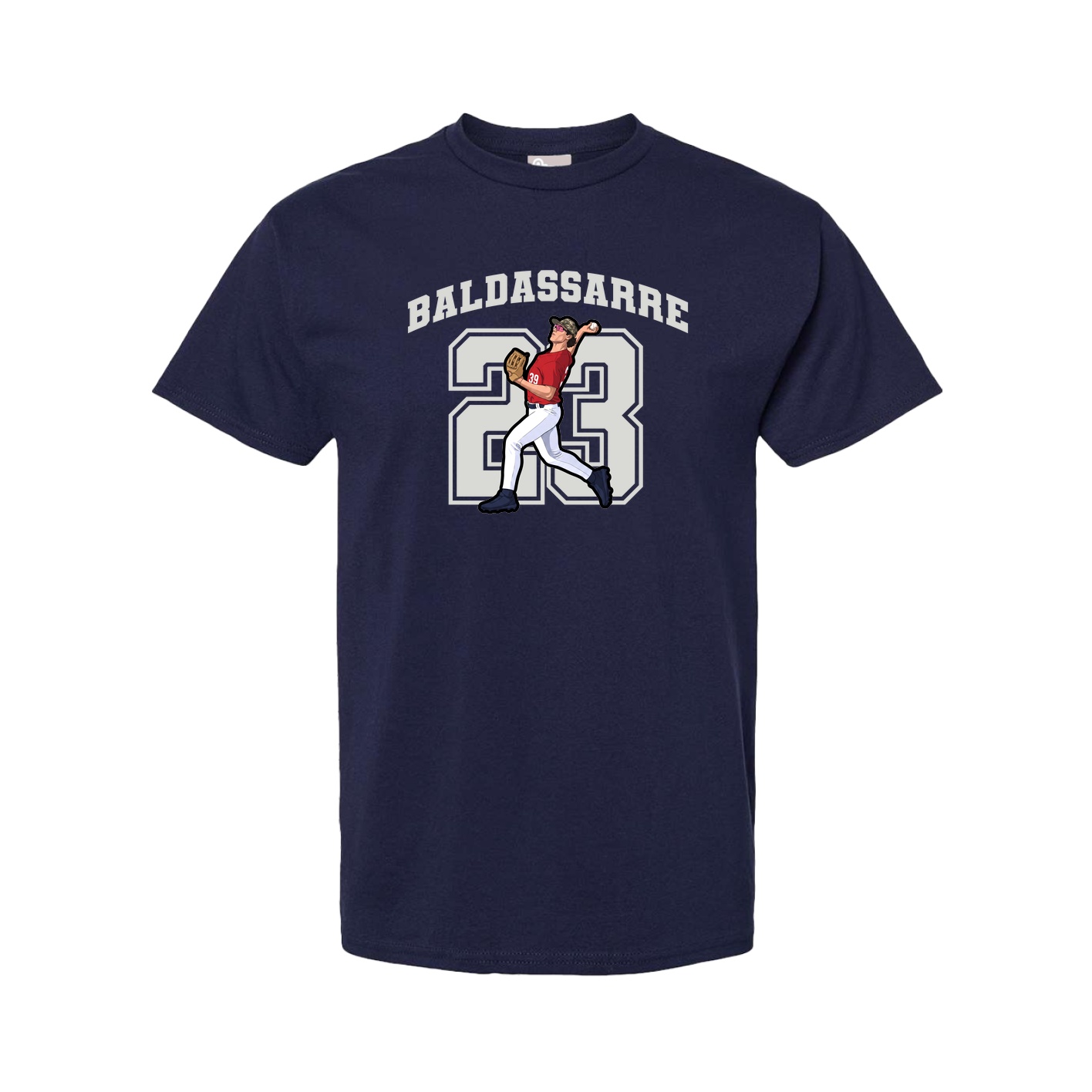 Youth Tee — Number in Navy