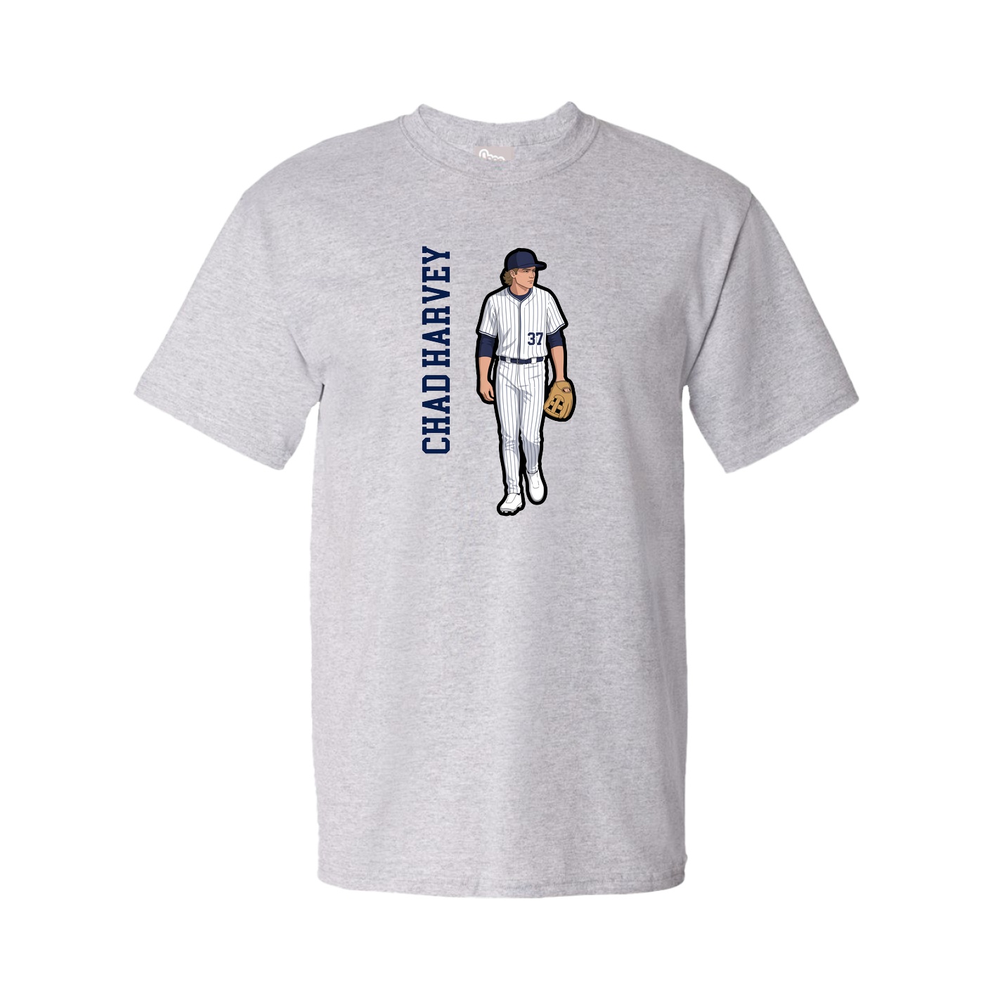 Youth Tee — Name Vertical in Grey