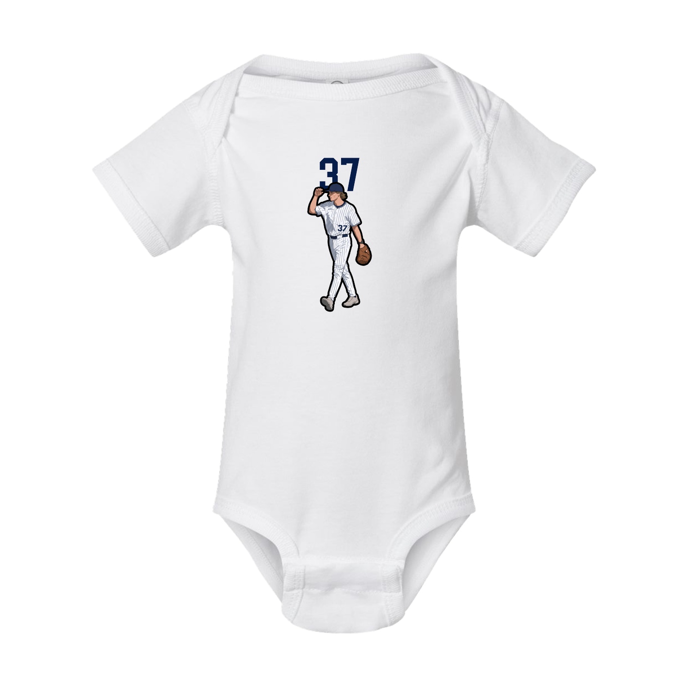 Baby Onesie — Number Top in White