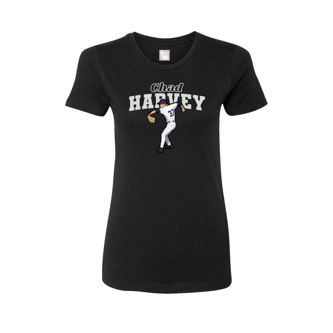 Fitted Women's Tee — Name Arch in Black