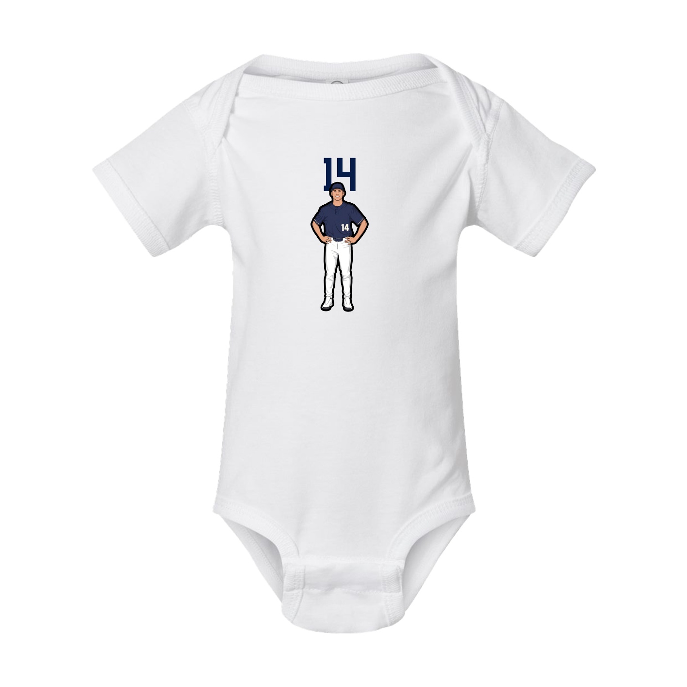 Baby Onesie — Number Top in White