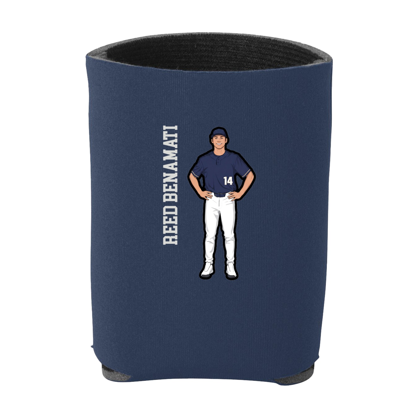 Can Holder — Name Vertical in Navy