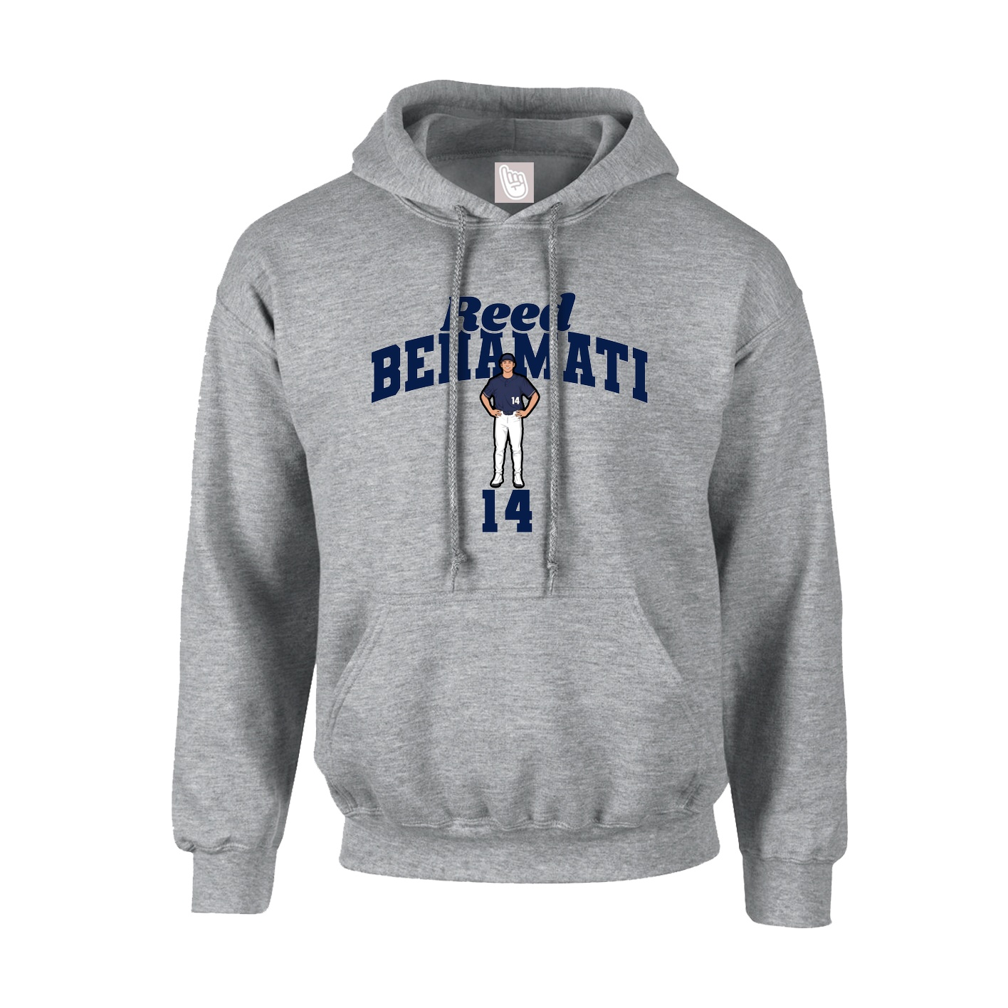 Youth Hoodie — Signature Arch in Grey