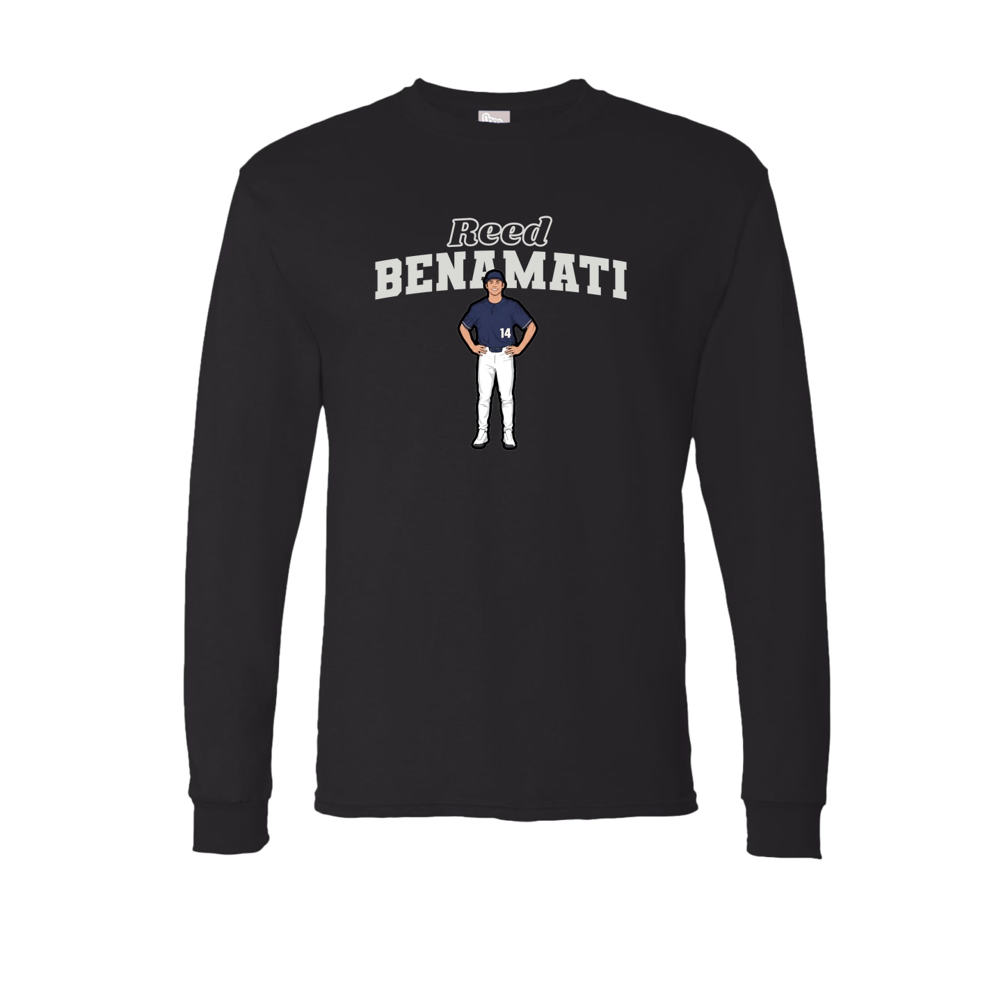 Long Sleeve Tee — Name Arch in Black