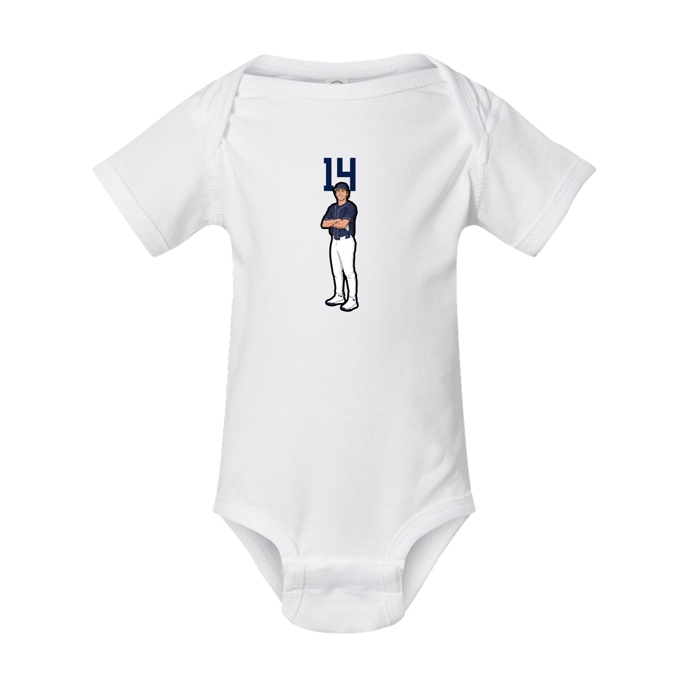 Baby Onesie — Number Top in White