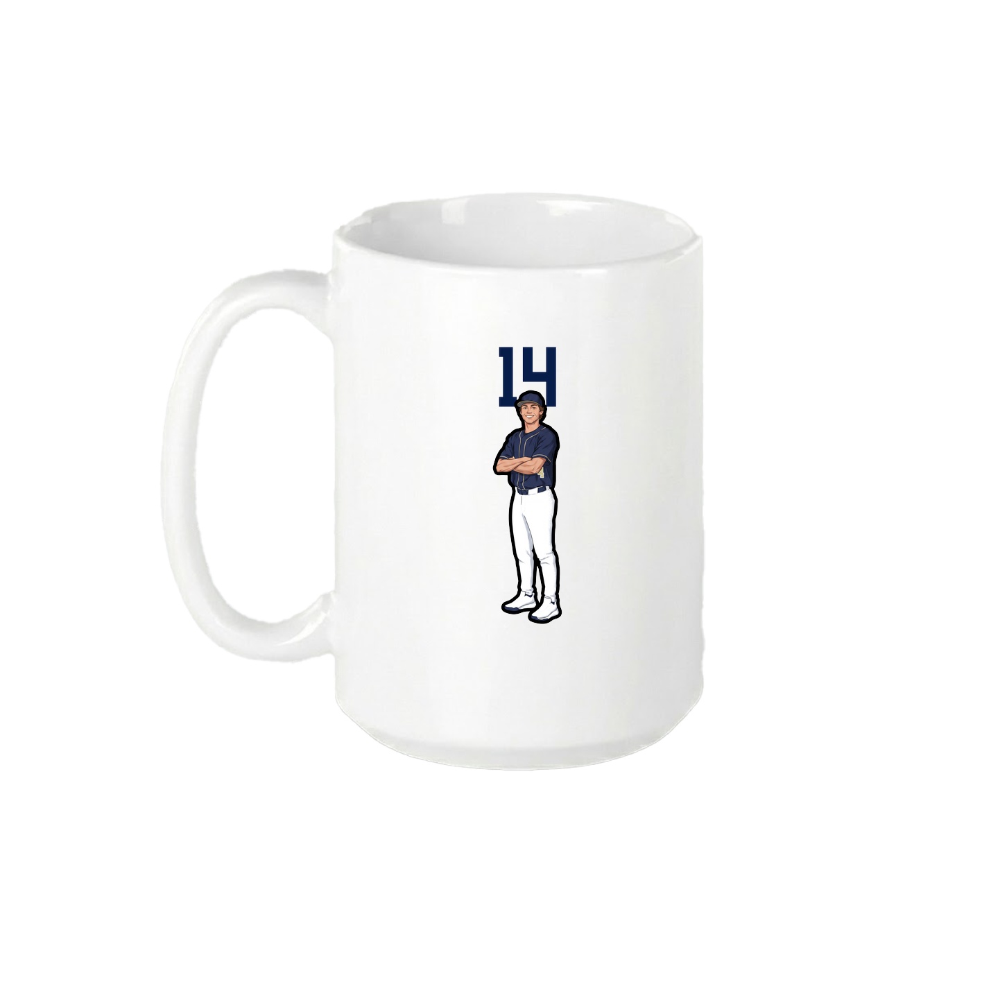 15oz Coffee Mug — Number Top in White
