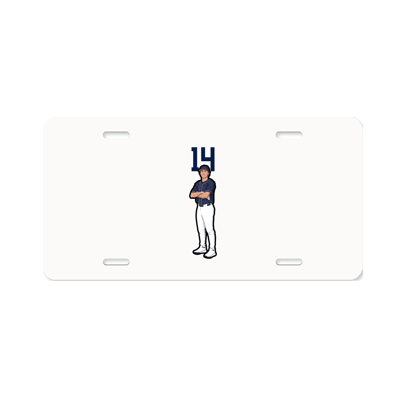License Plate — Number Top in Classic