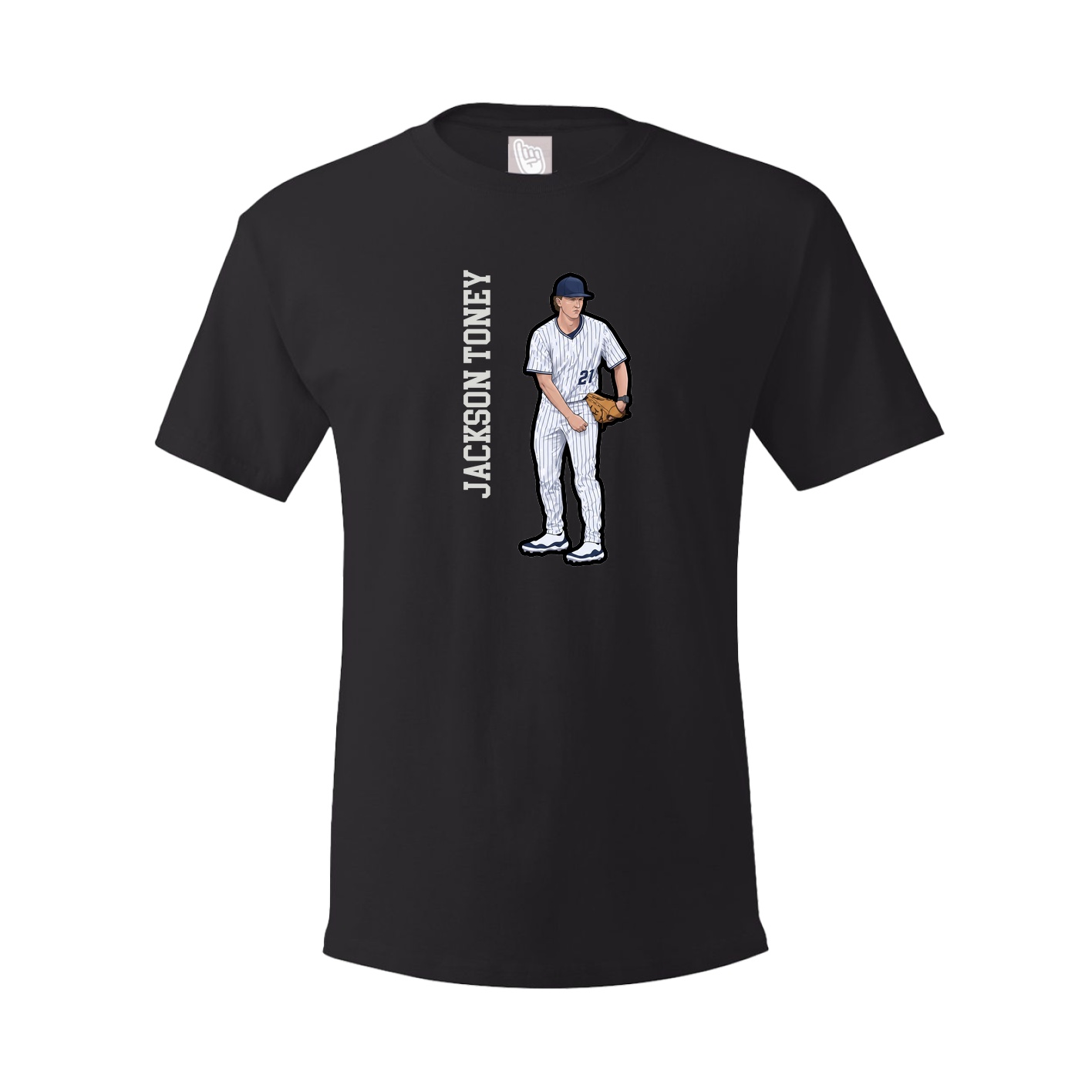 Youth Tee — Name Vertical in Black