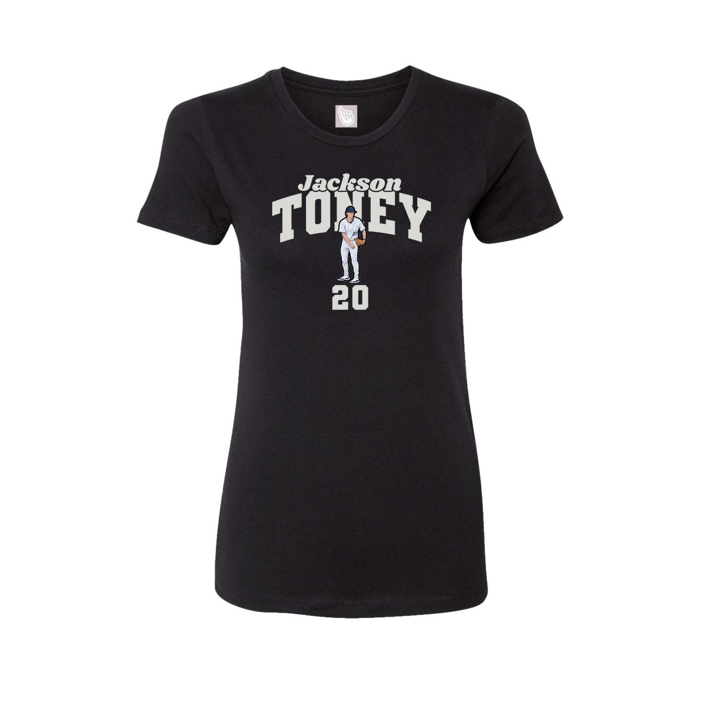 Fitted Women's Tee — Signature Arch in Black