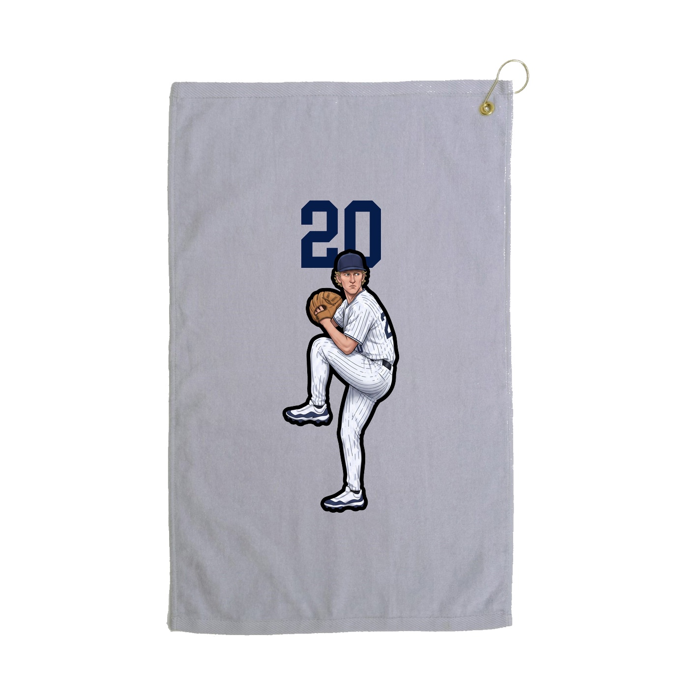 Golf Towel — Number Top in Grey