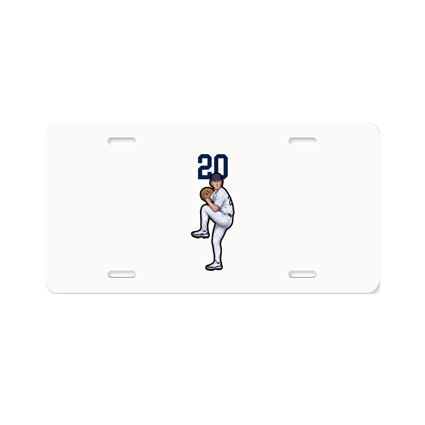 License Plate — Number Top in Classic