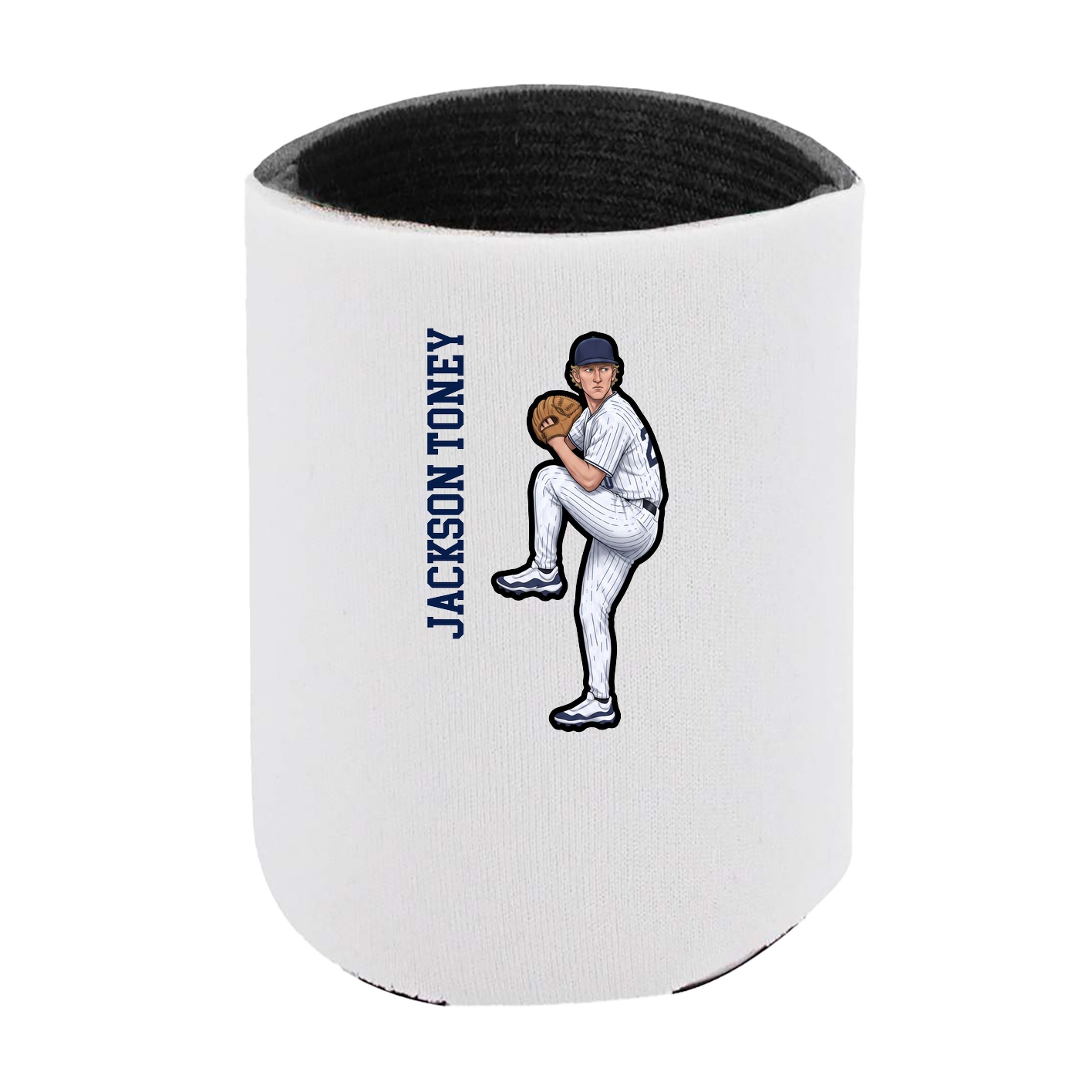 Can Holder — Name Vertical in White