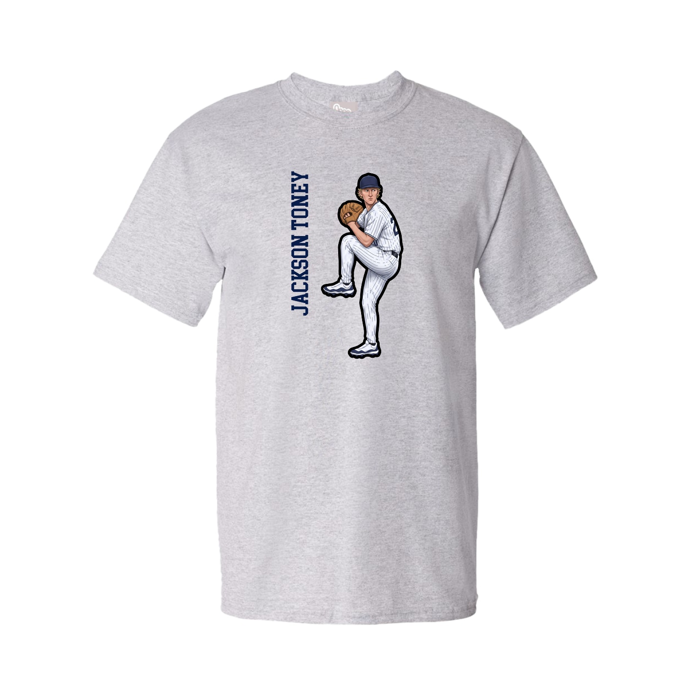 Tee — Name Vertical in Grey